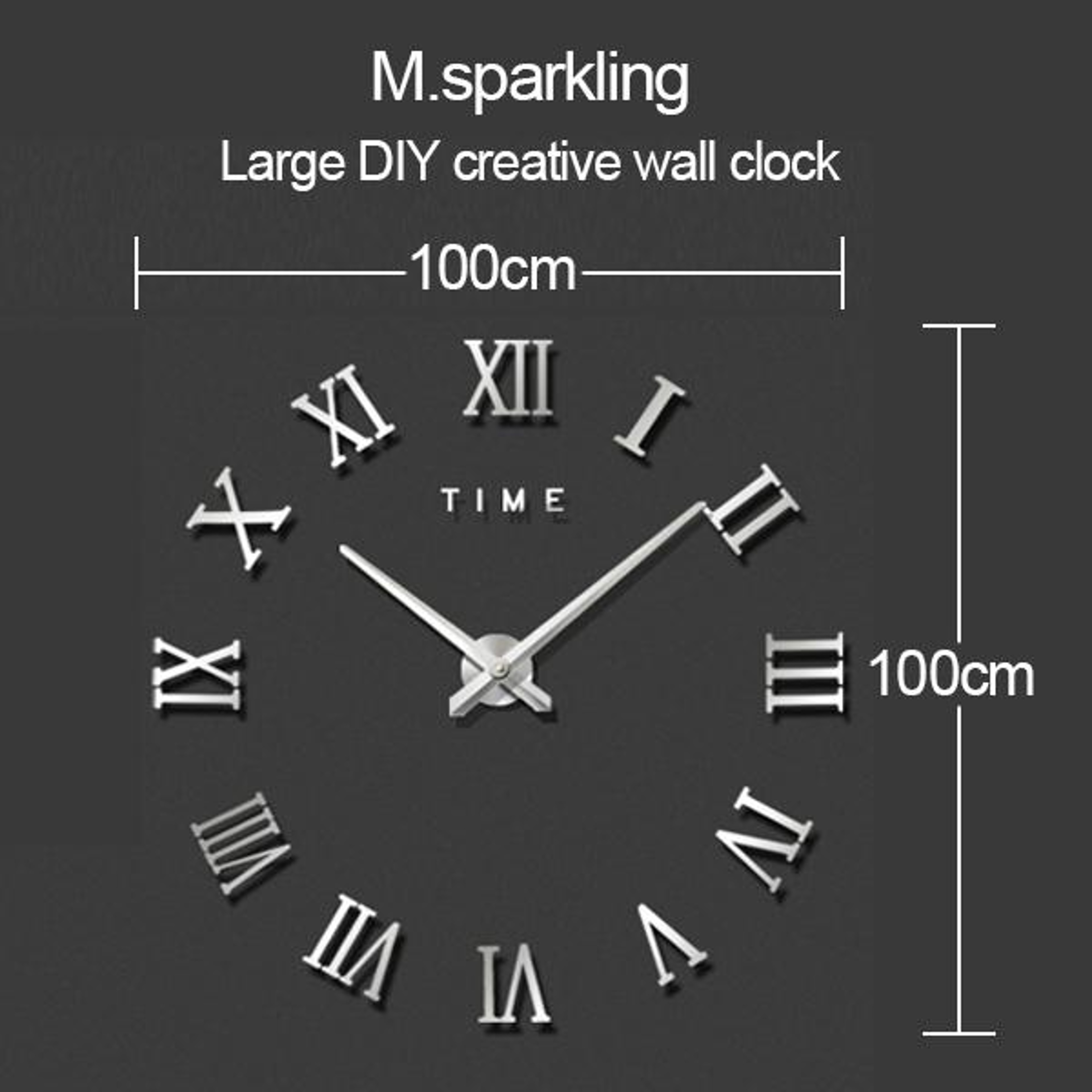 Oversized Wall Clock for Living Room Decor with Silent Quartz Movement – view 3