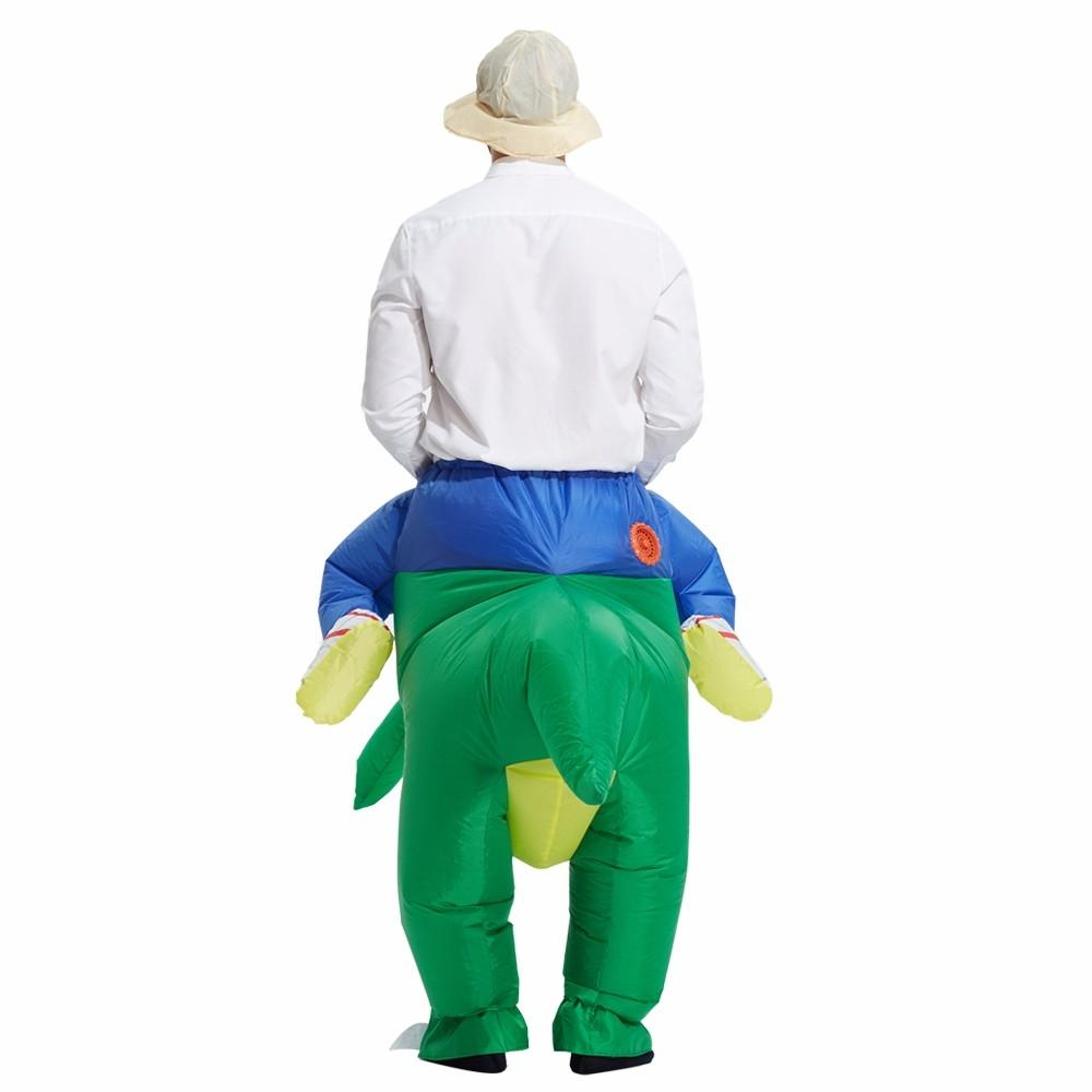 Adult Inflatable Dinosaur Costume Green TRex Halloween Party Fancy Dress Suit 4
