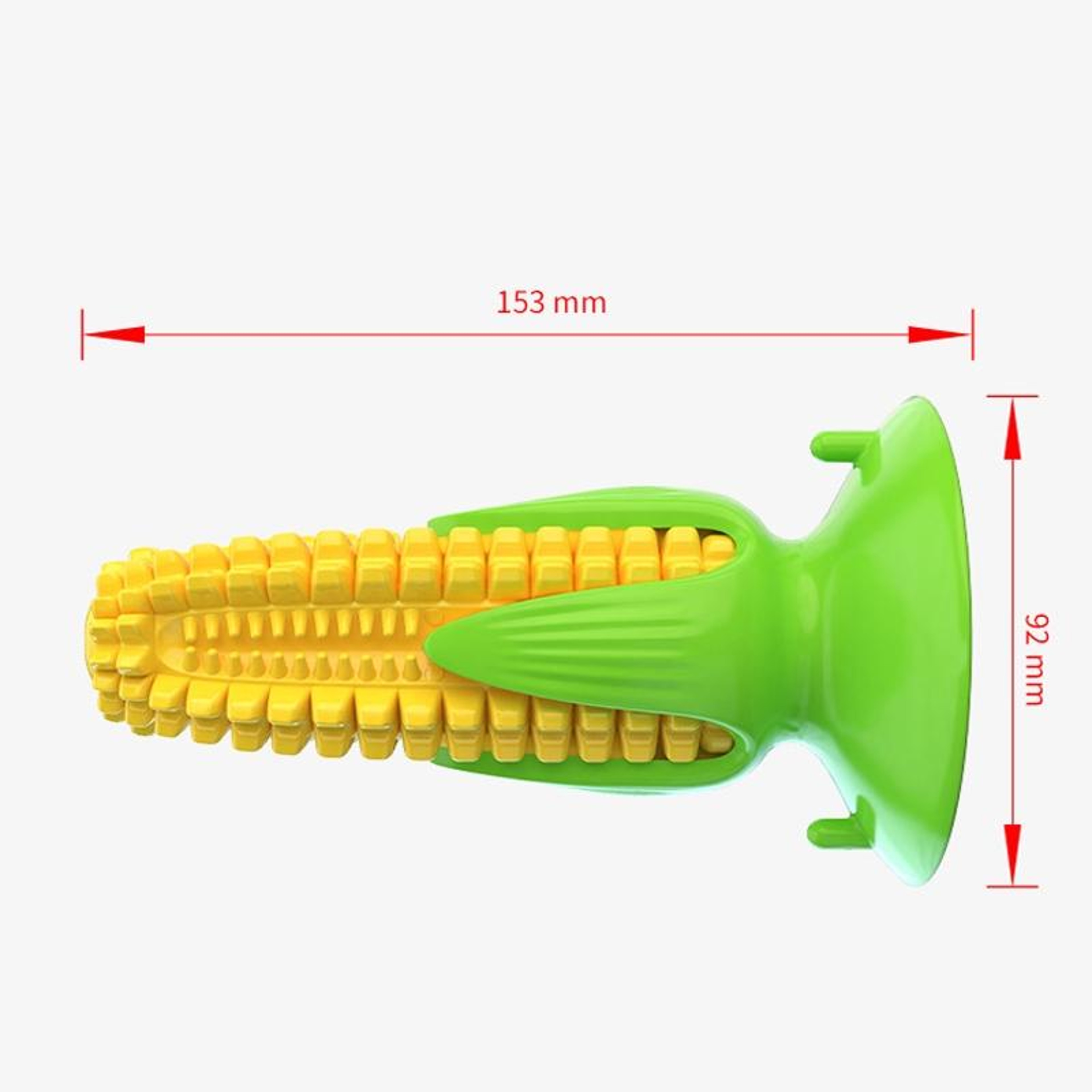 CornGrip Interactive Dog Toothbrush Toy with Suction Cup & Squeaky Dental Chew – view 2