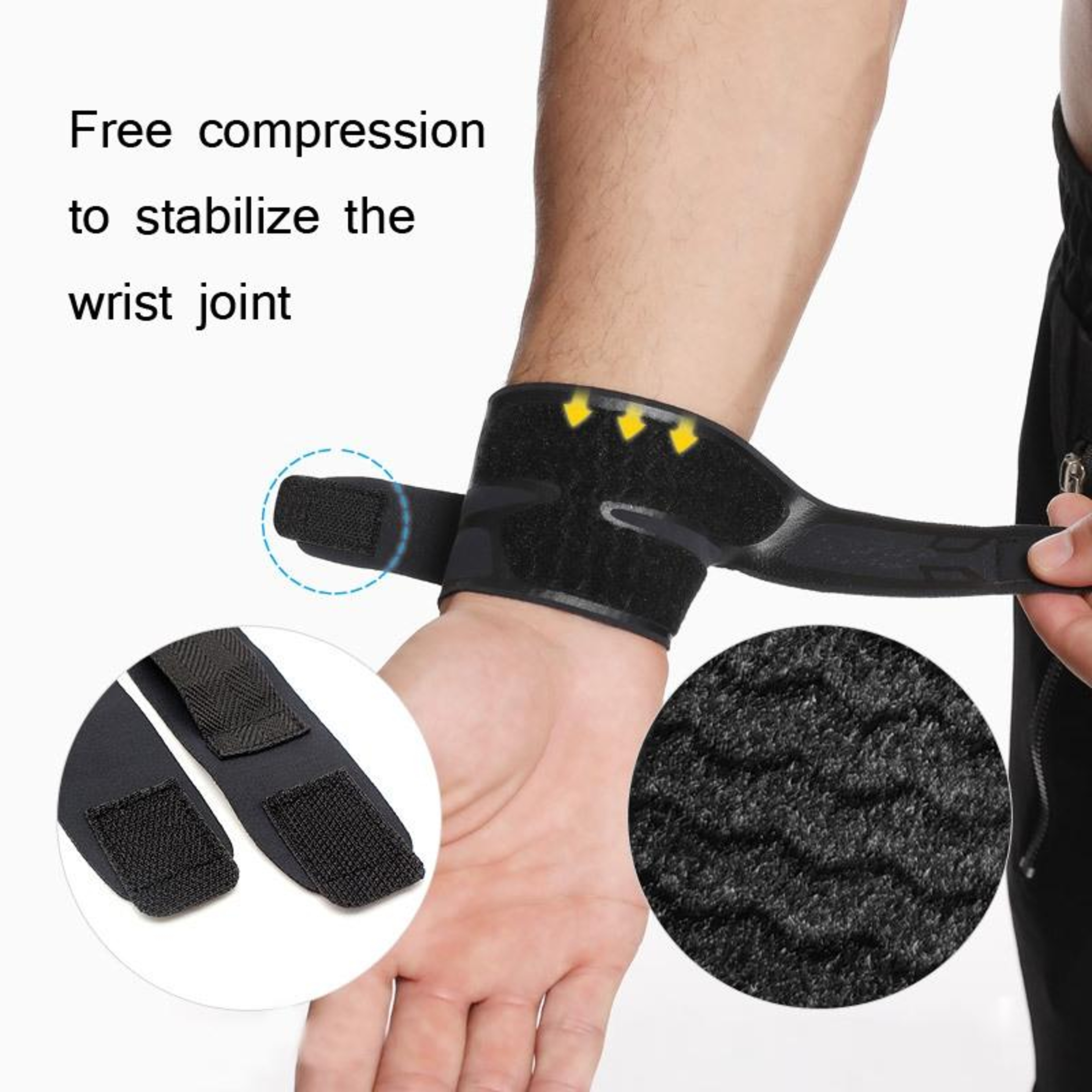 PowerFlex Wrist Support Strap Breathable Compression Wrist Brace for Fitness and Sports – view 3