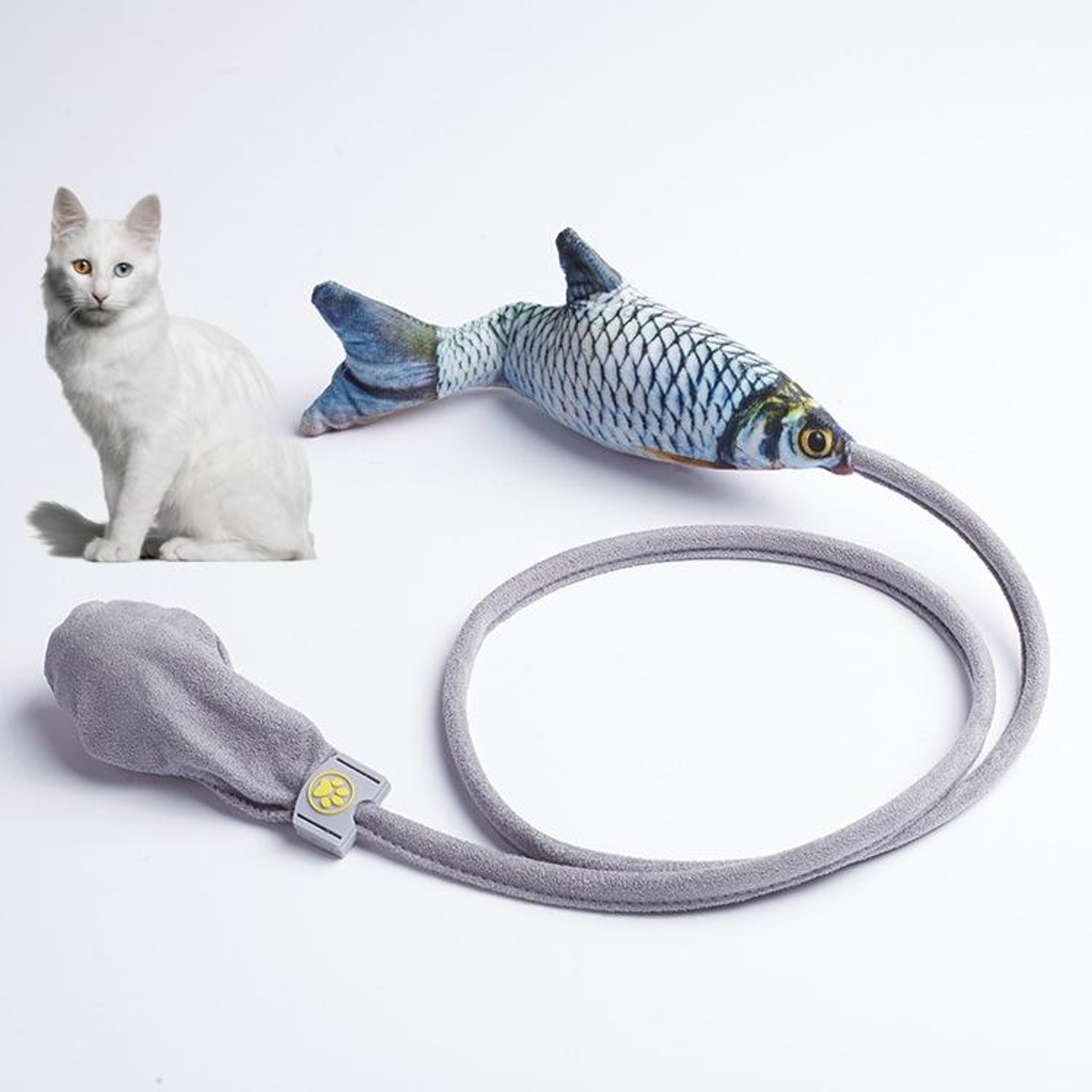 Catnip Fish Plush Interactive Cat Toy With Airbag Action For Hunting And Play 3