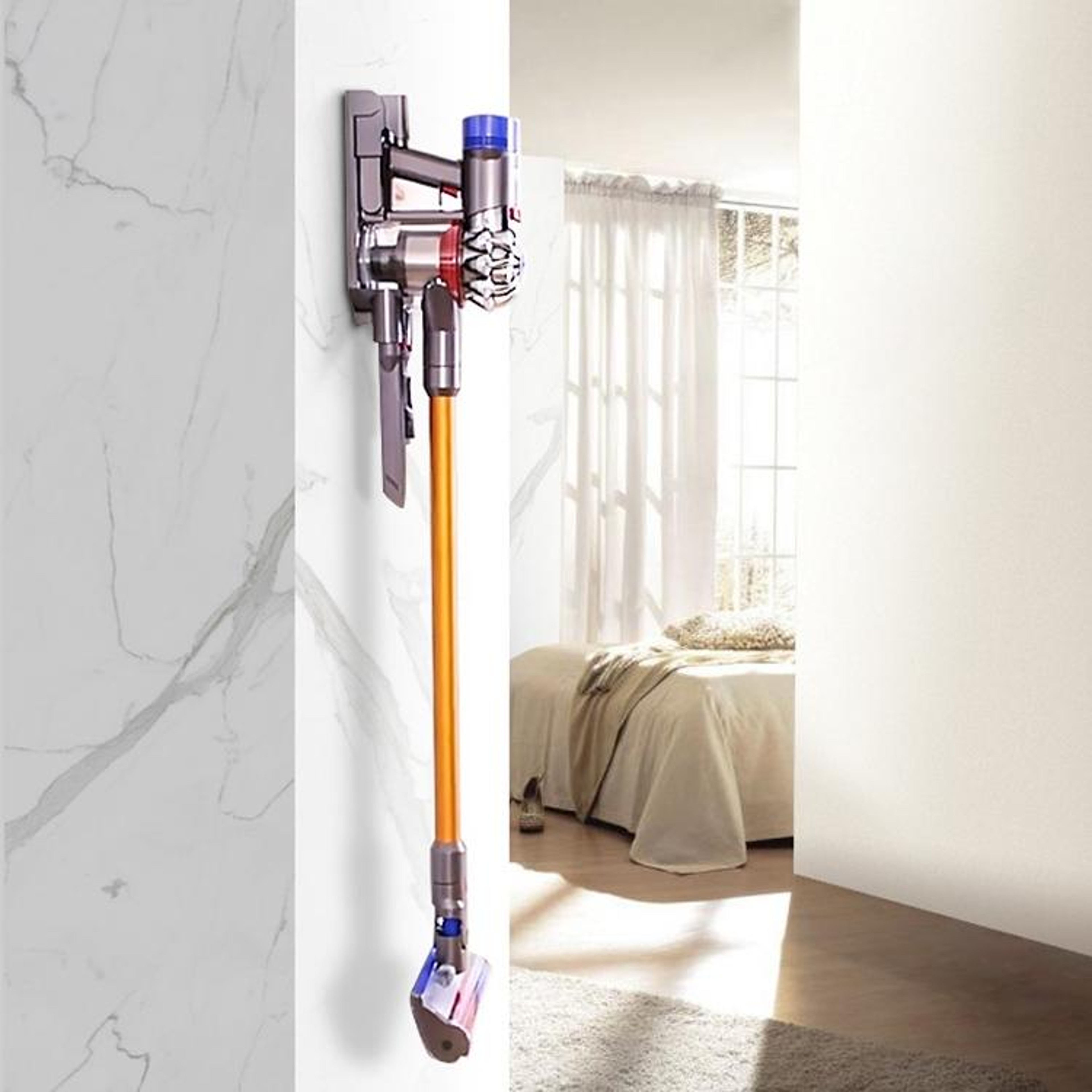 Dyson V7 V8 Vacuum Cleaner Wall Mount Charging Dock Holder Space Saving Hanger – view 5