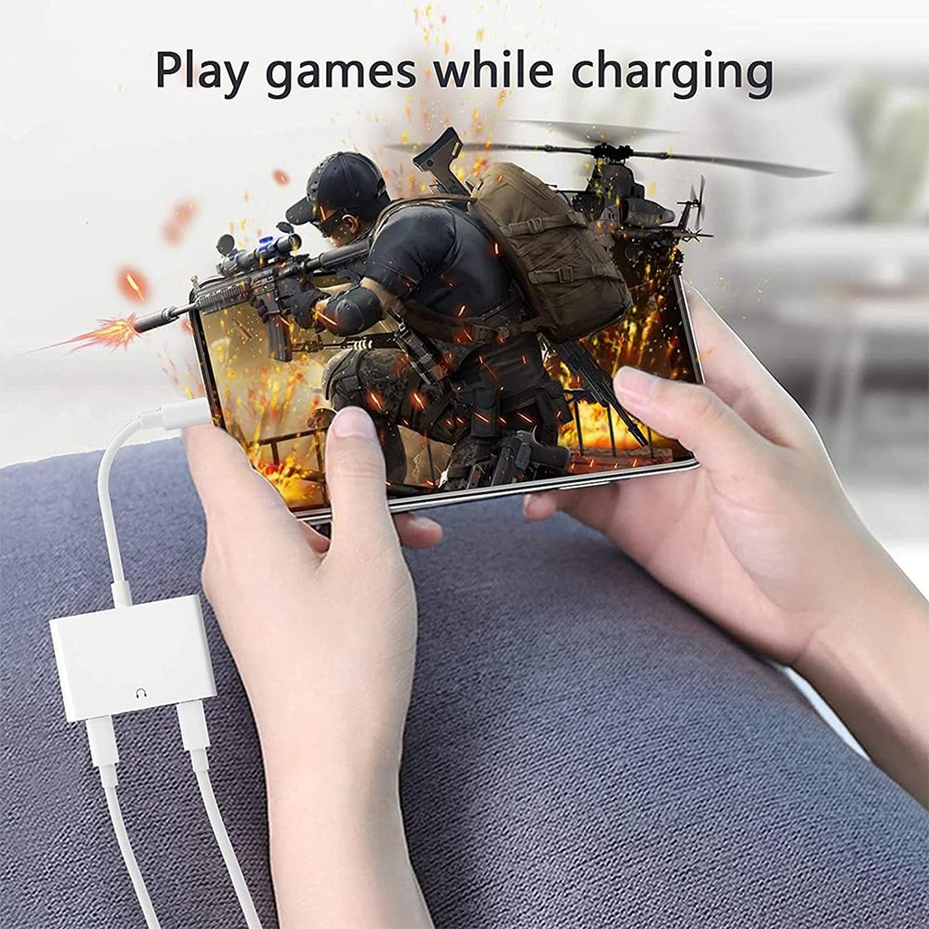Lightning Audio Charging Splitter Adapter iPhone Dual Port 3.5mm Headphone Charging Adapter – view 5
