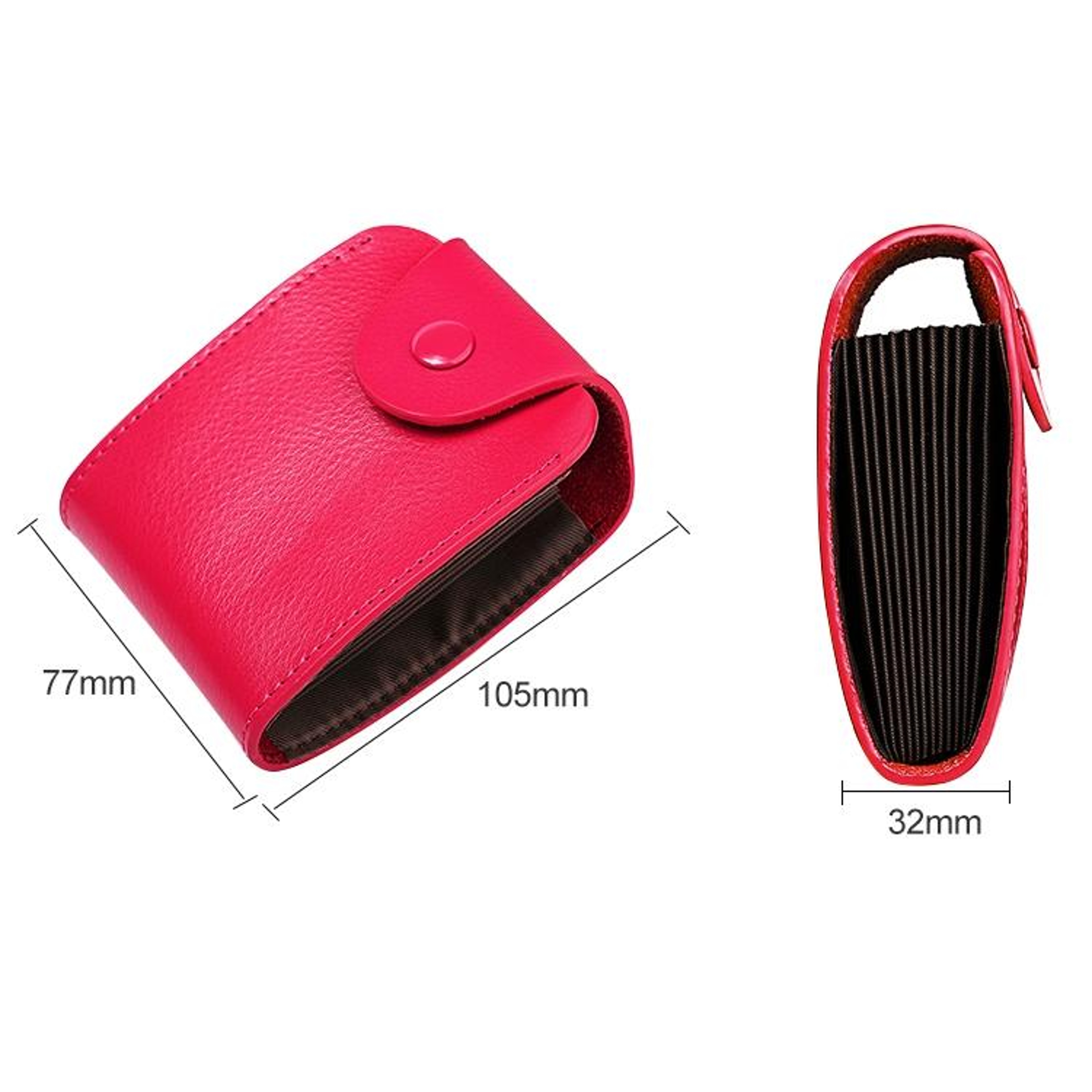 Large Capacity Leather Card Holder Wallet Slim Brown Compact Design For Men And Women 6