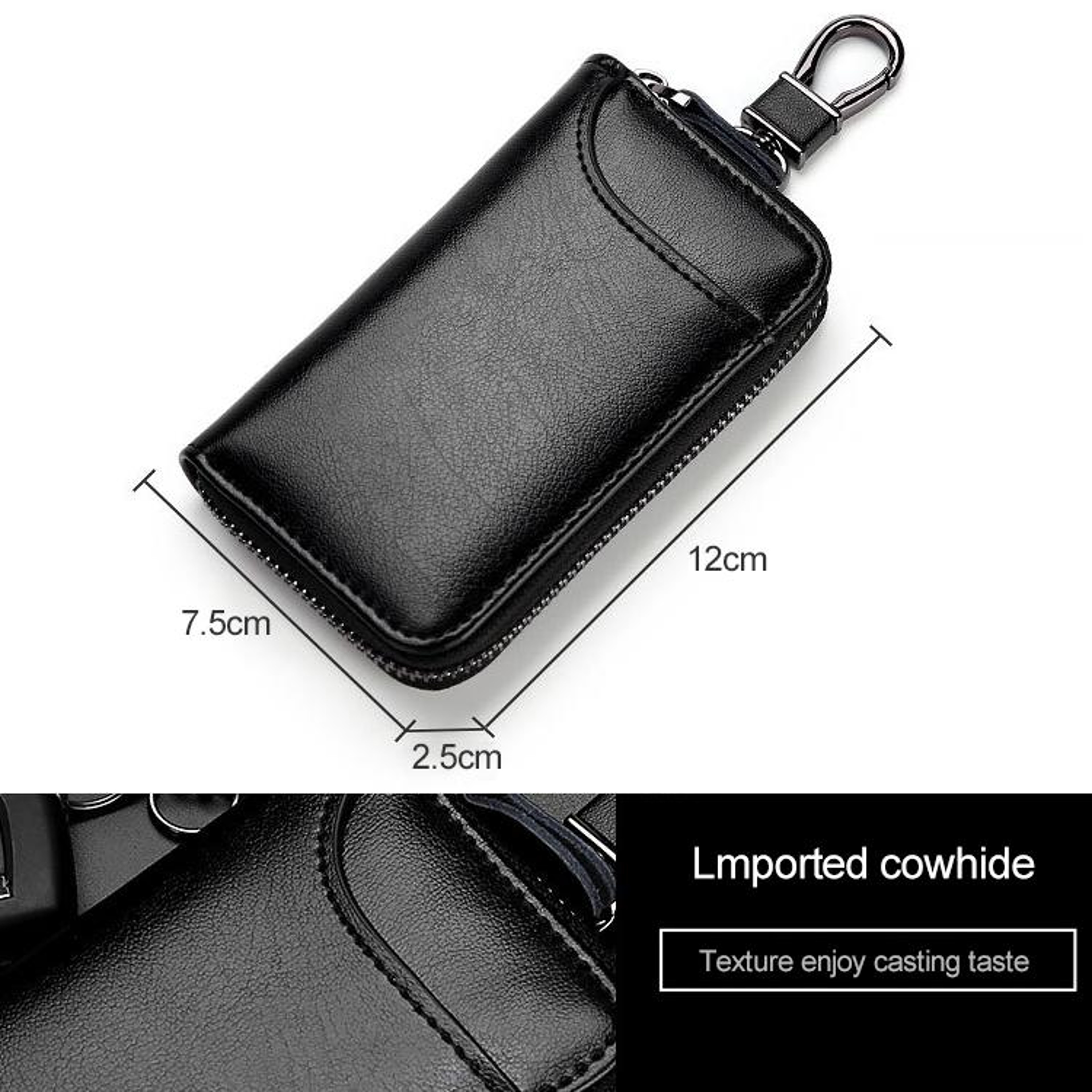Leather Waist Hanging Key Holder Wallet MultiFunction Key Organizer Pouch For Men  Women 8