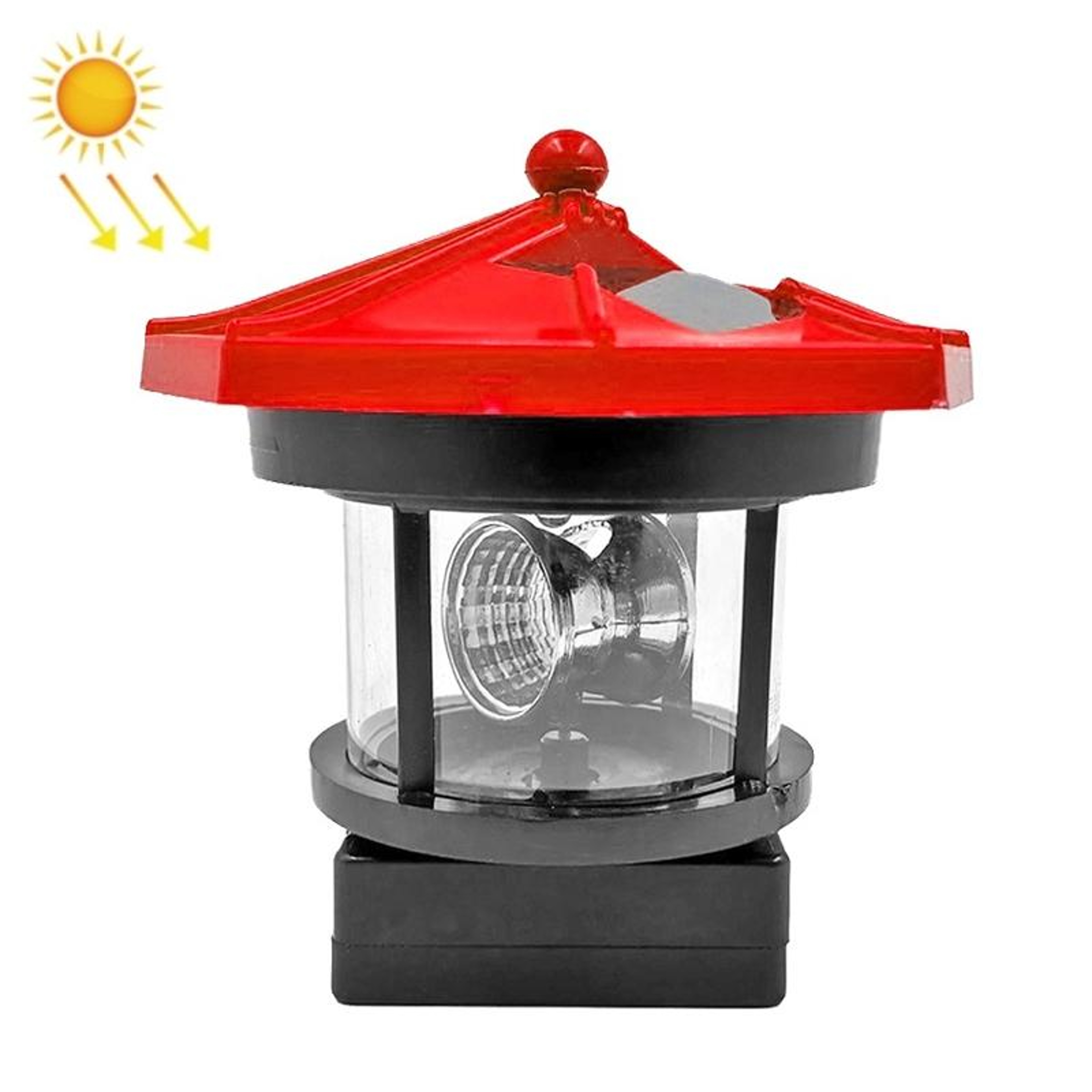 Outdoor Solar Lighthouse Garden Light Waterproof Rotating LED Garden Landscape Decor 6