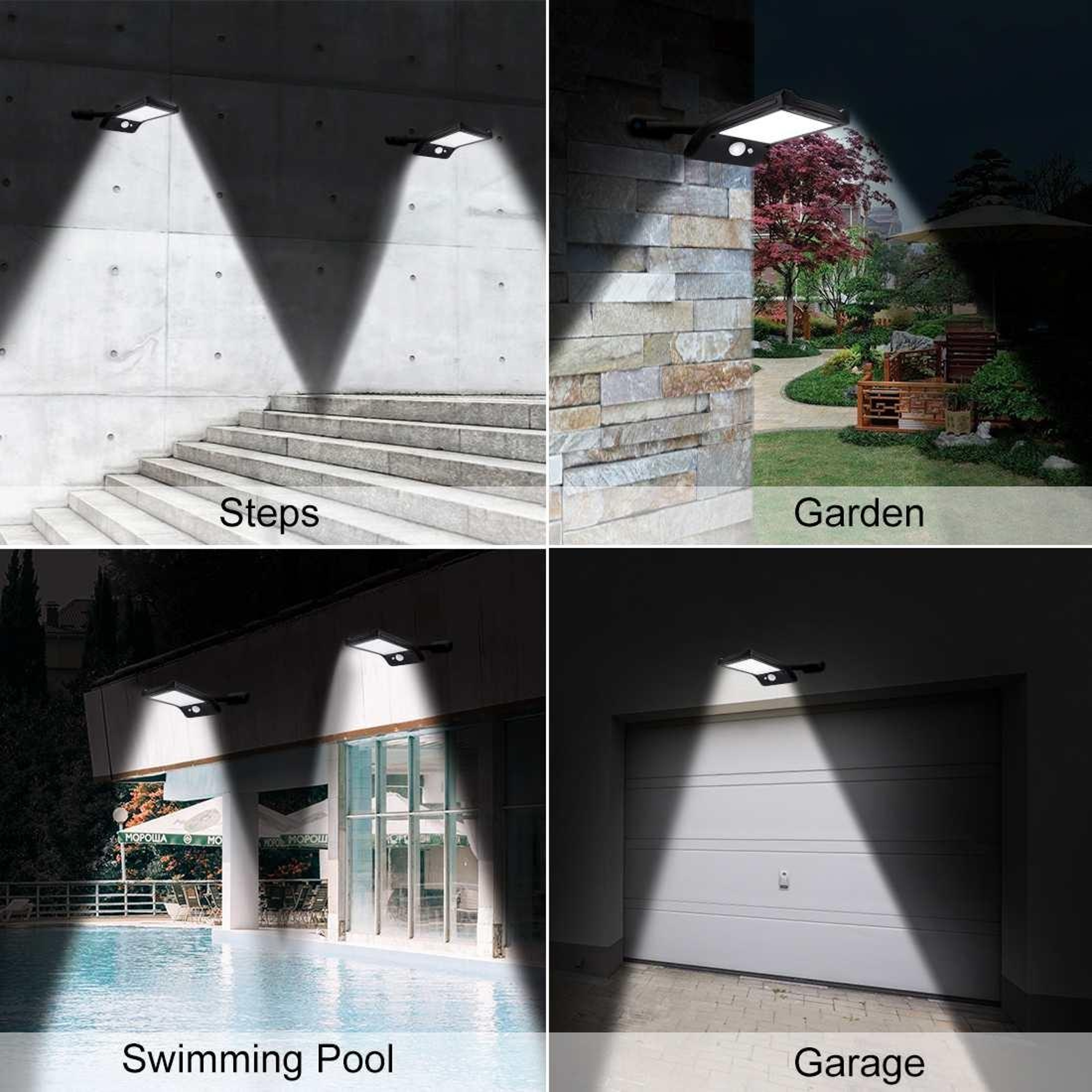 LED Solar Motion Sensor Outdoor Security Light Wireless Waterproof Solar Wall Light – view 4