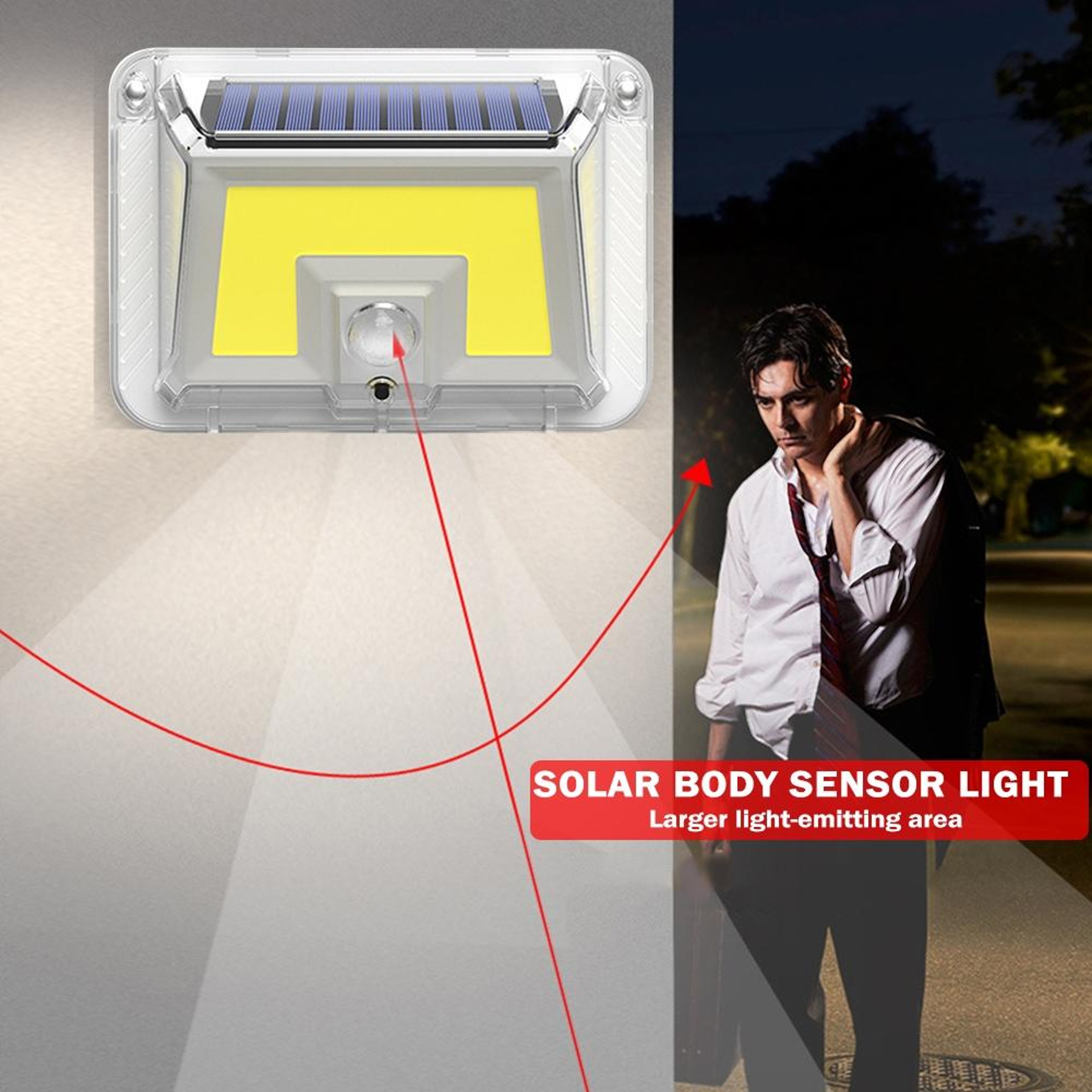 90 LED Solar Motion Sensor Wall Light IP65 Waterproof Wireless Outdoor Garden Security Lamp – view 4
