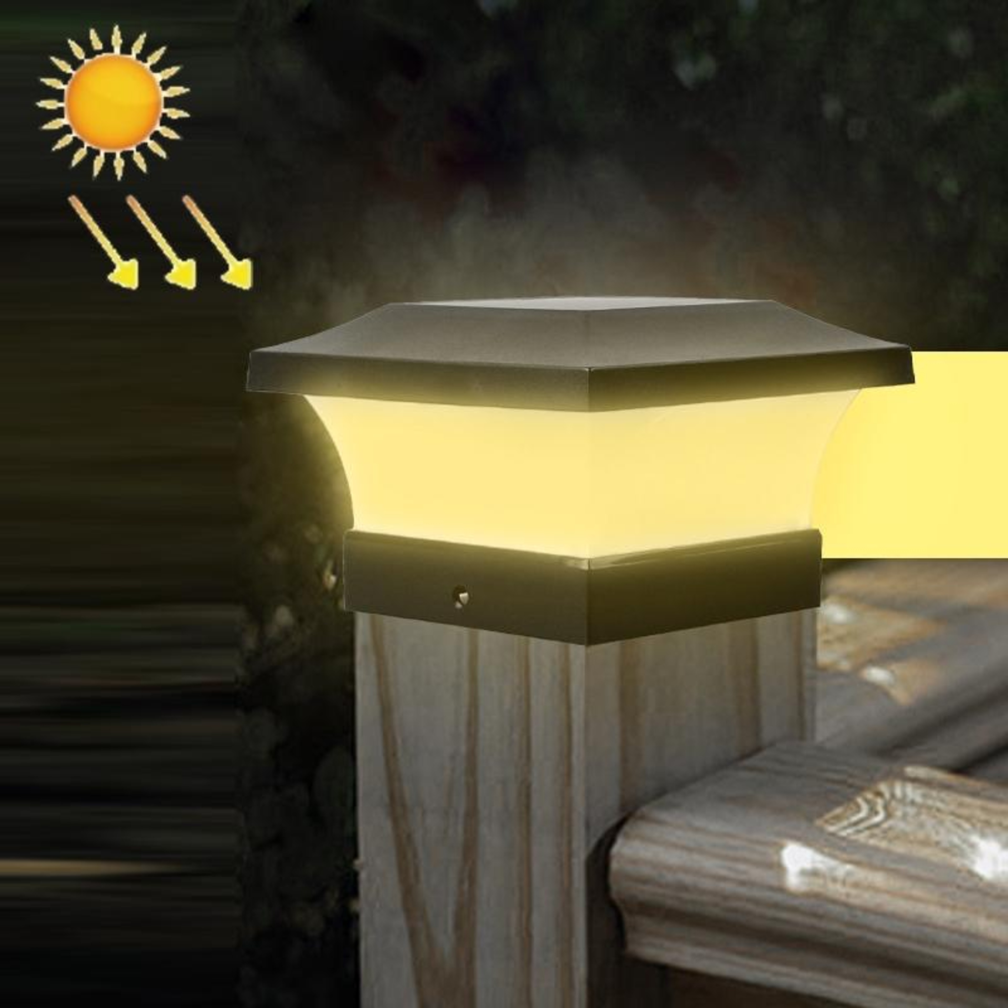 Solar LED Waterproof Outdoor Column Light Solar Garden Wall Courtyard Lamp – view 7