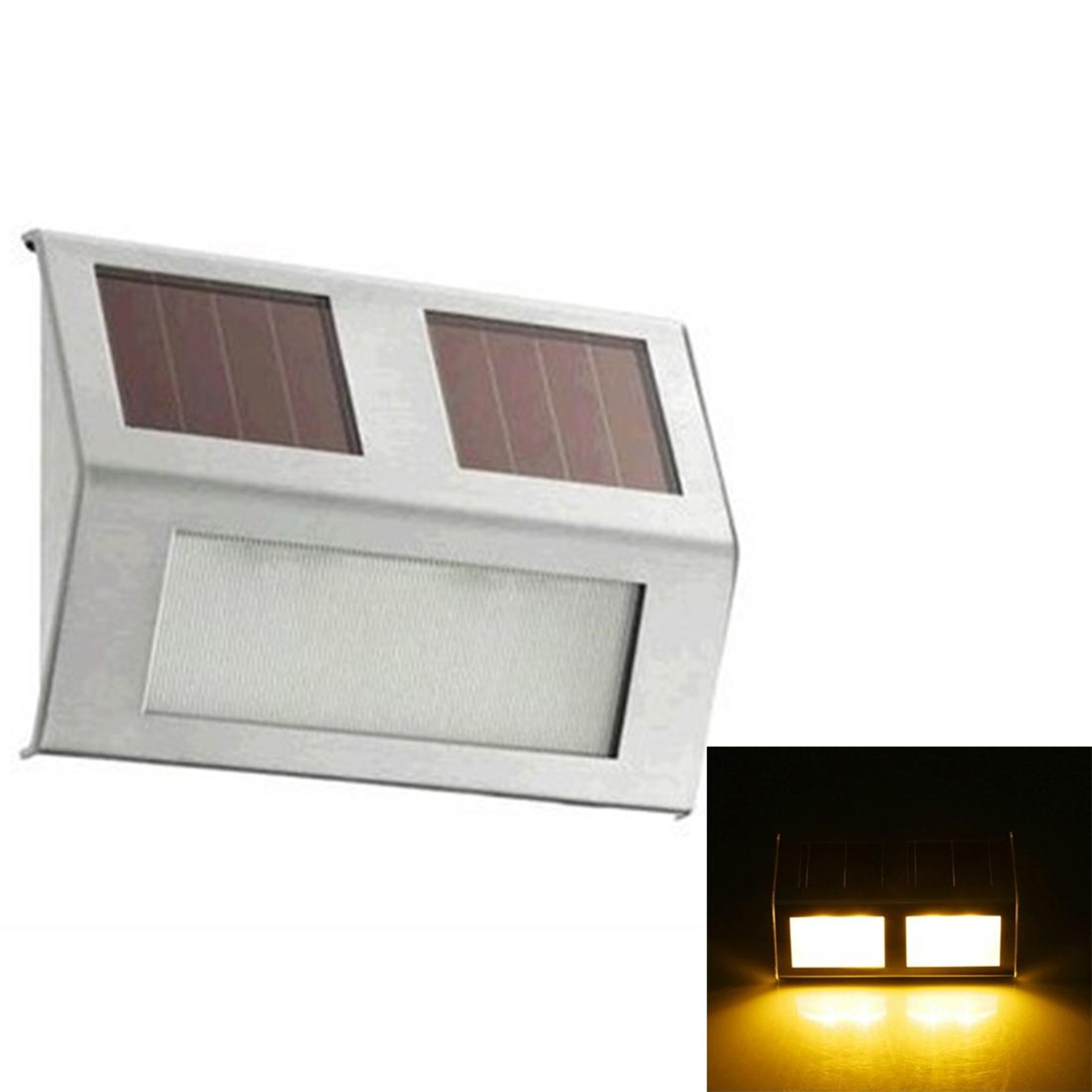 Solar Powered Wall Light Sensor Outdoor Waterproof LED Garden Step Lamp IP65 Pathway & Path Lighting – view 11