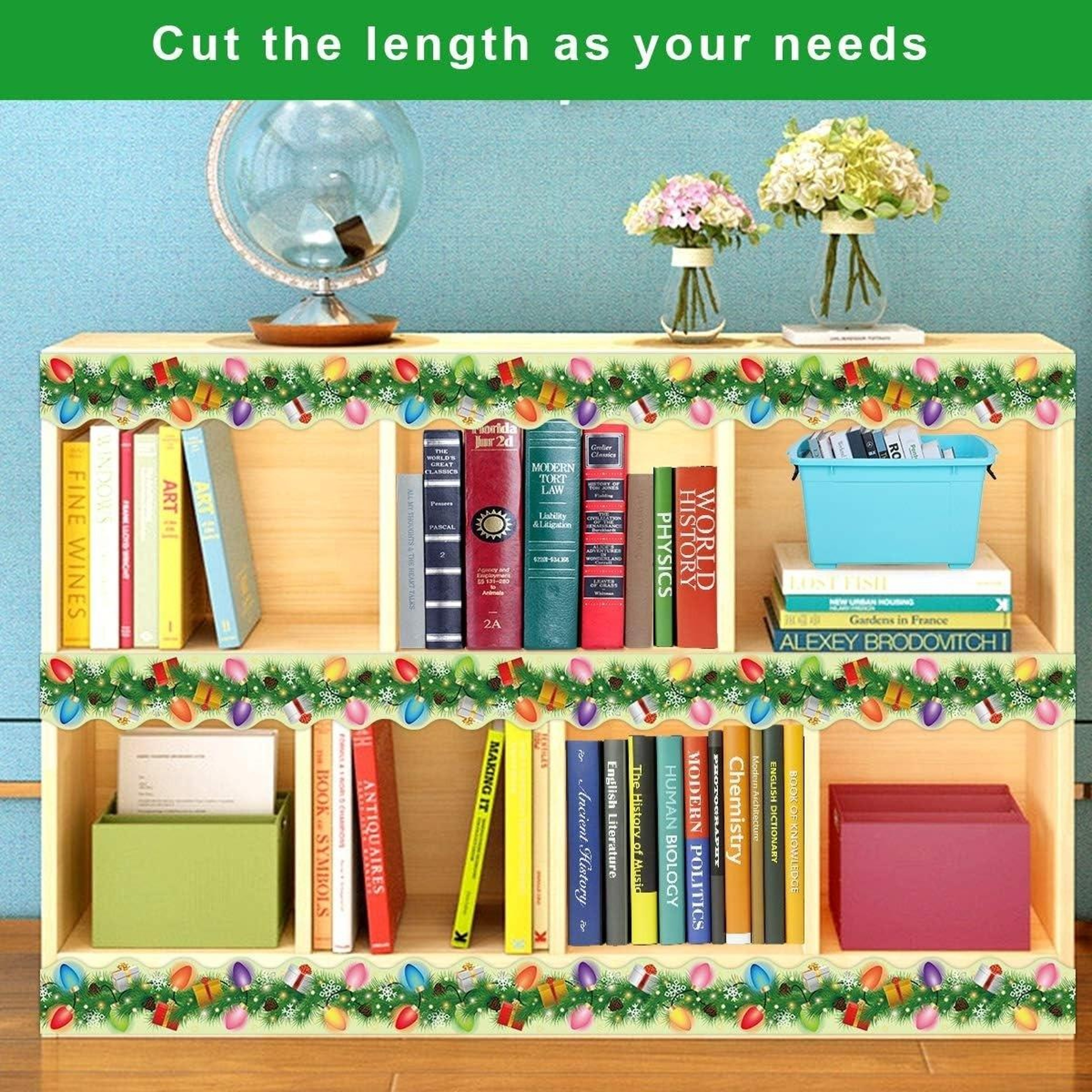 Festive Christmas Bulletin Board Border Sticker Roll for Classroom & Office Decor – view 5