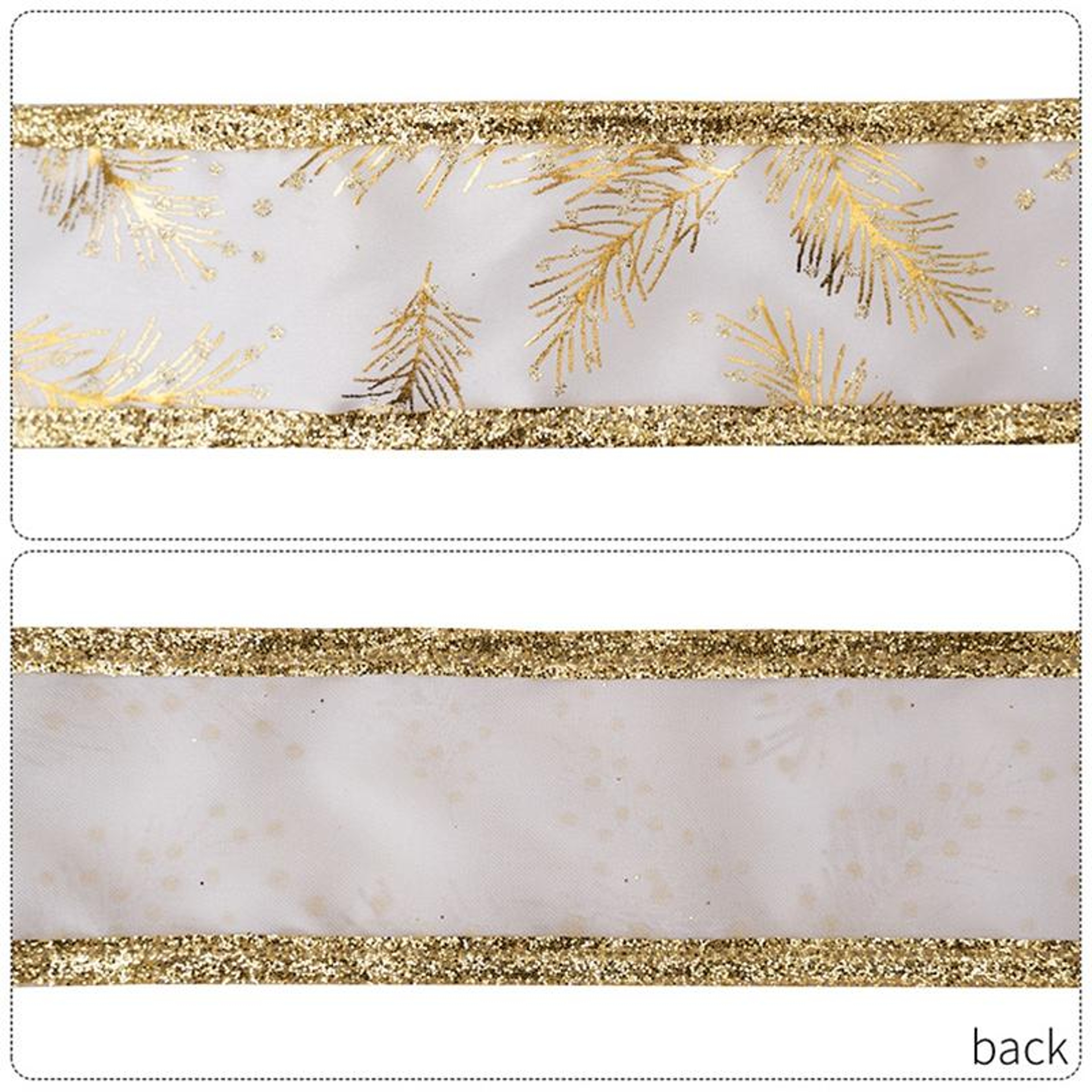 Christmas Wired Decorative Ribbon Roll For Gift Wrapping Tree Trim  Holiday Decor 3
