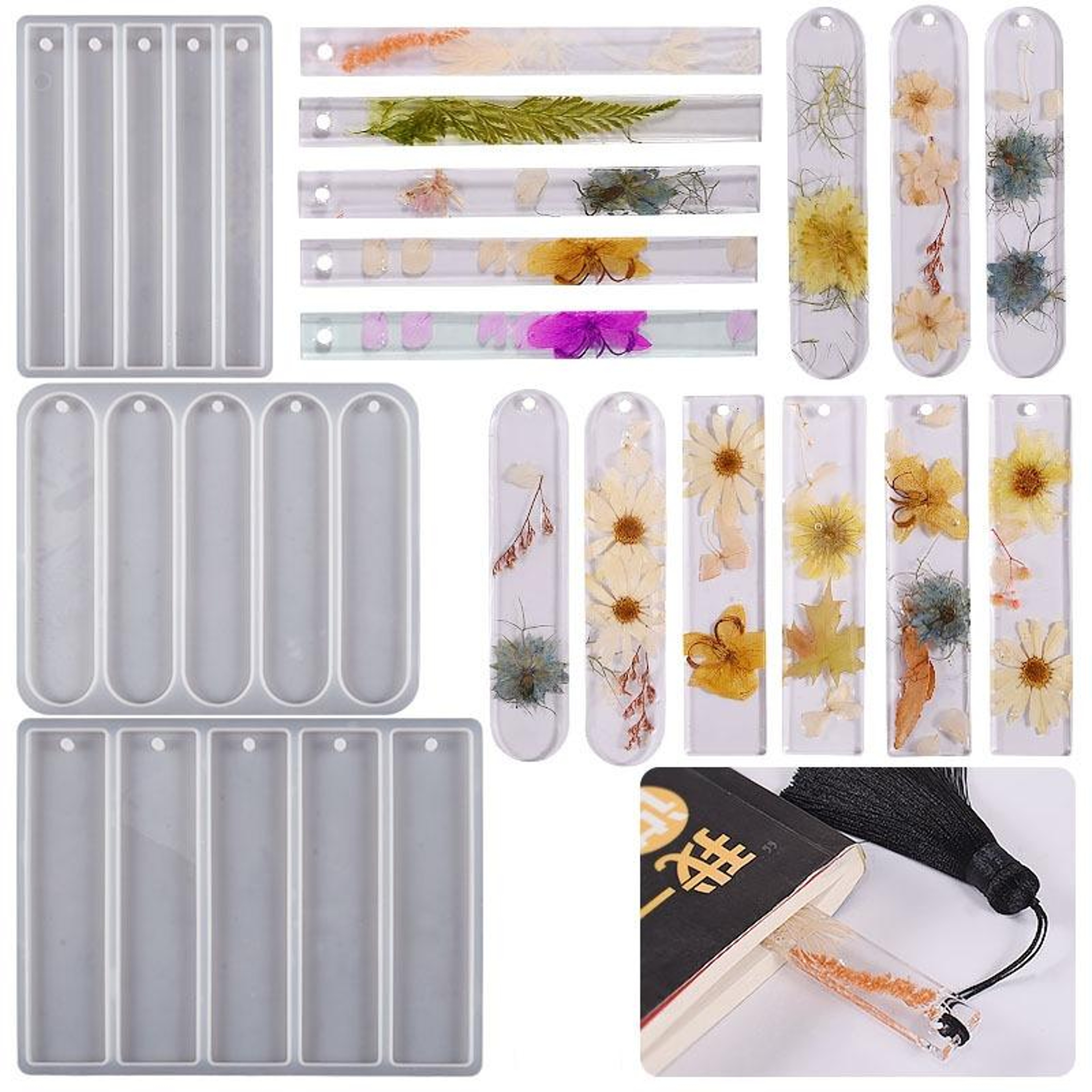 Oval Bookmark Silicone Mold For DIY Epoxy Resin Crafts  Personalized Gifts 1