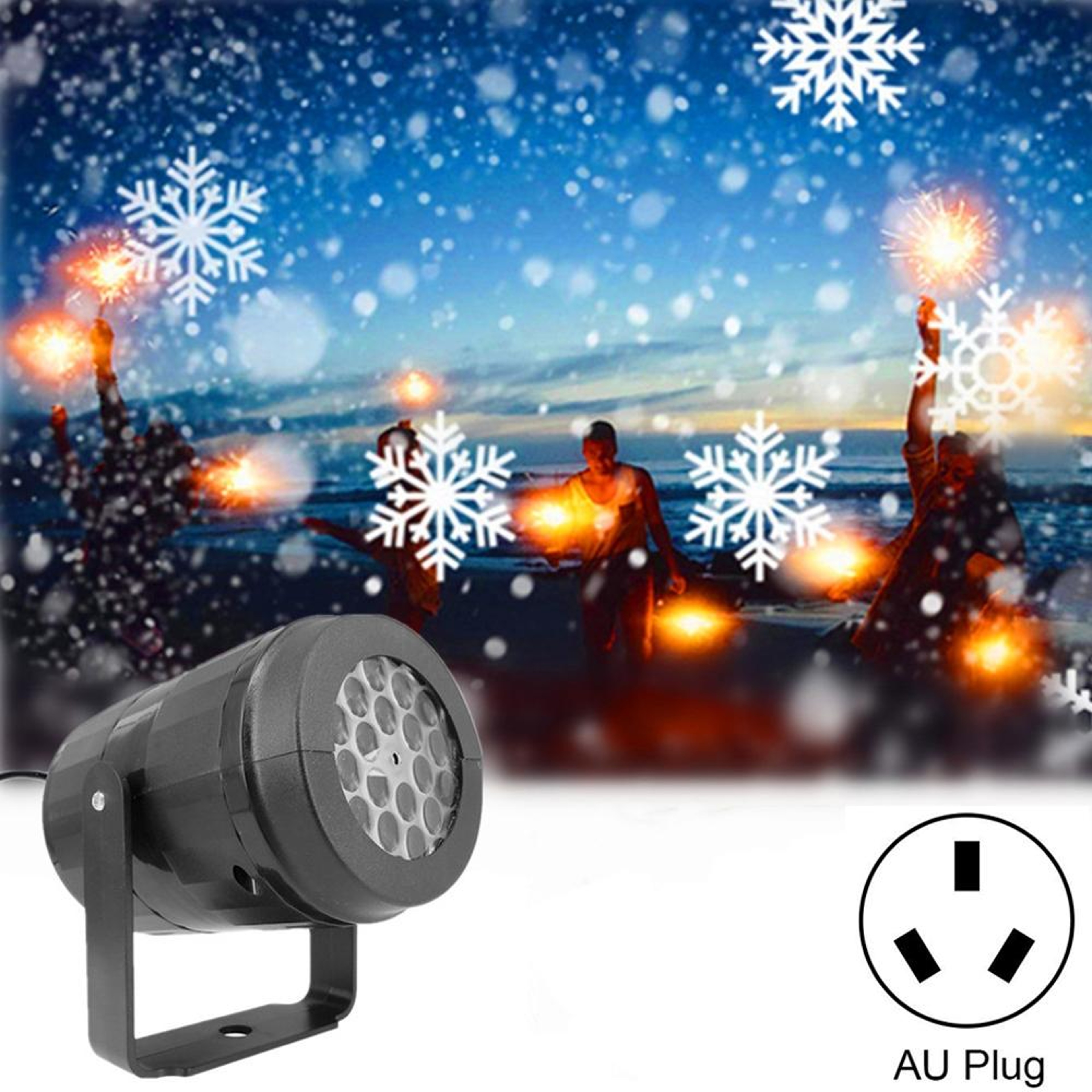 LED Snowflake Projector Light with Rotating Christmas Display for Indoor & Outdoor Decor – view 9