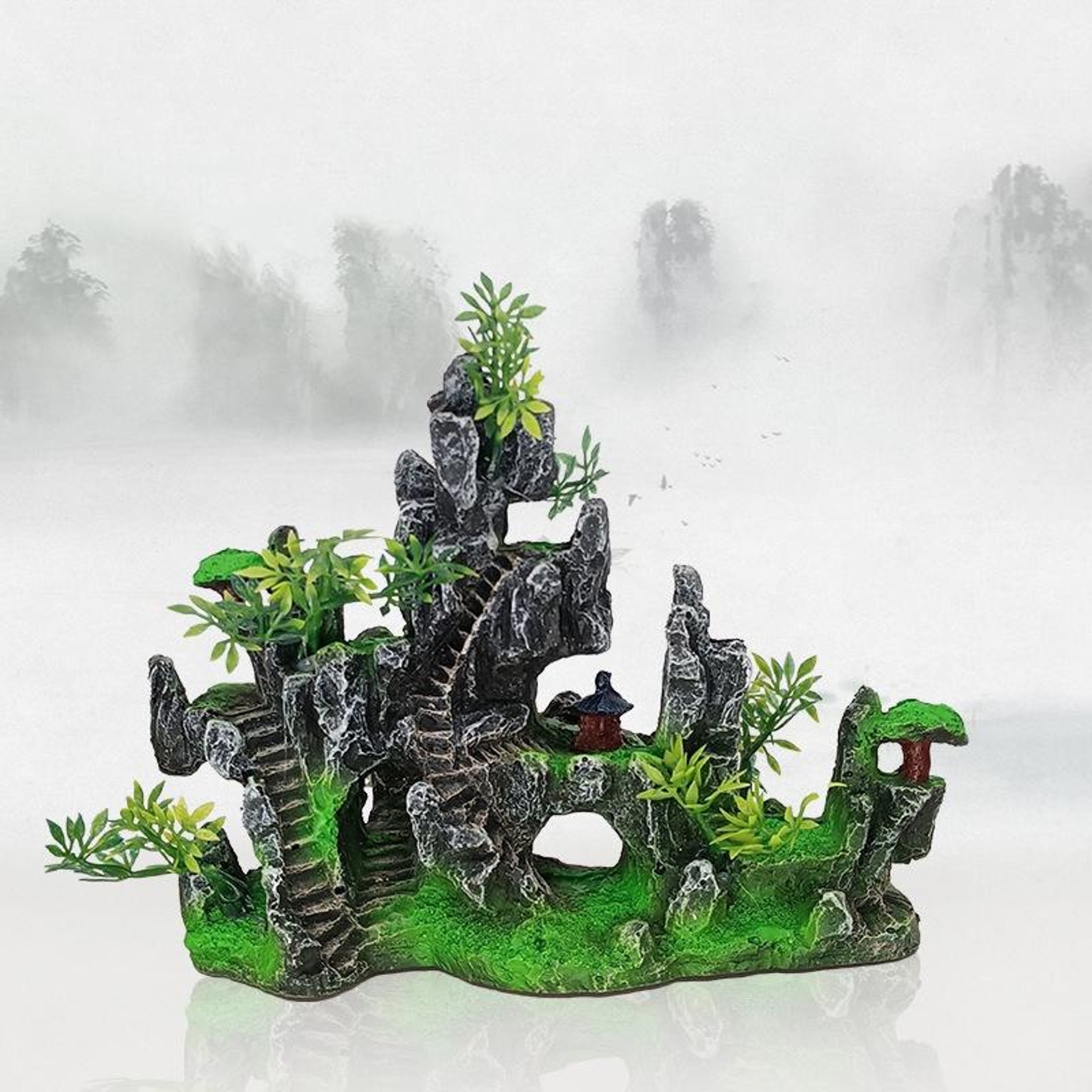 Rustic Wigwam Resin Aquarium Decoration for Fish Tanks – view 2