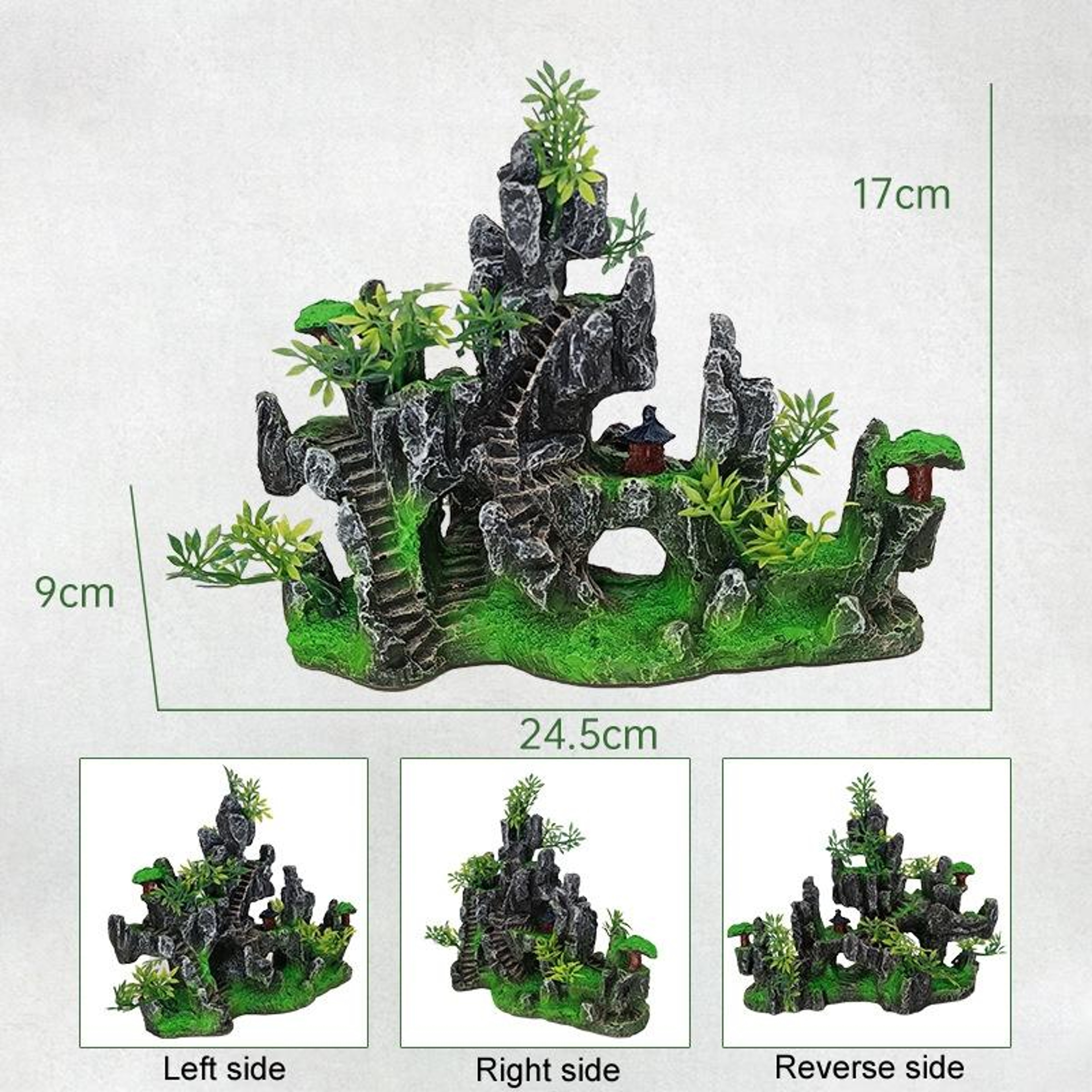 Rustic Wigwam Resin Aquarium Decoration for Fish Tanks – view 3