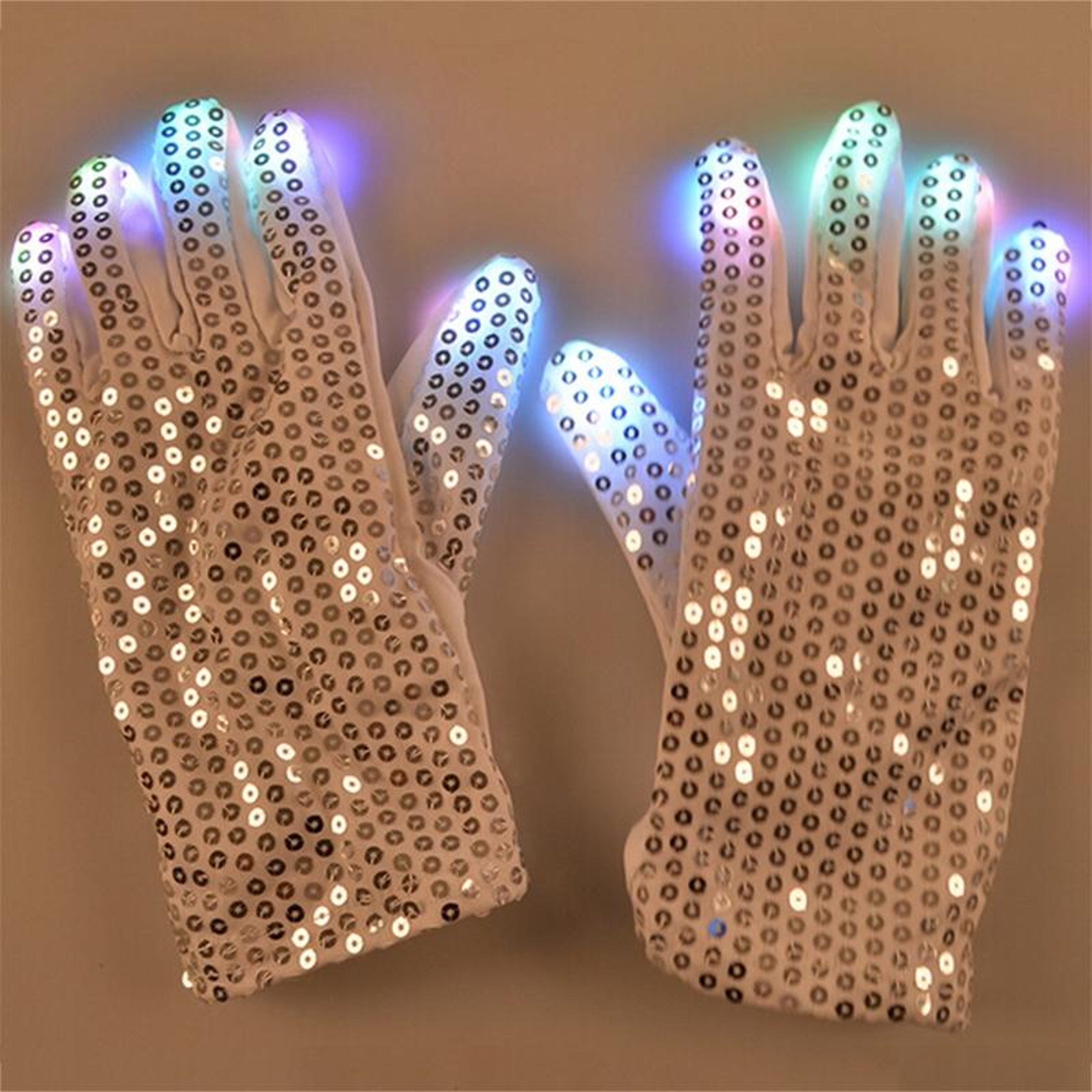 LED Sequin Flash Gloves for Dance Parties, Festivals & Halloween Events – view 5