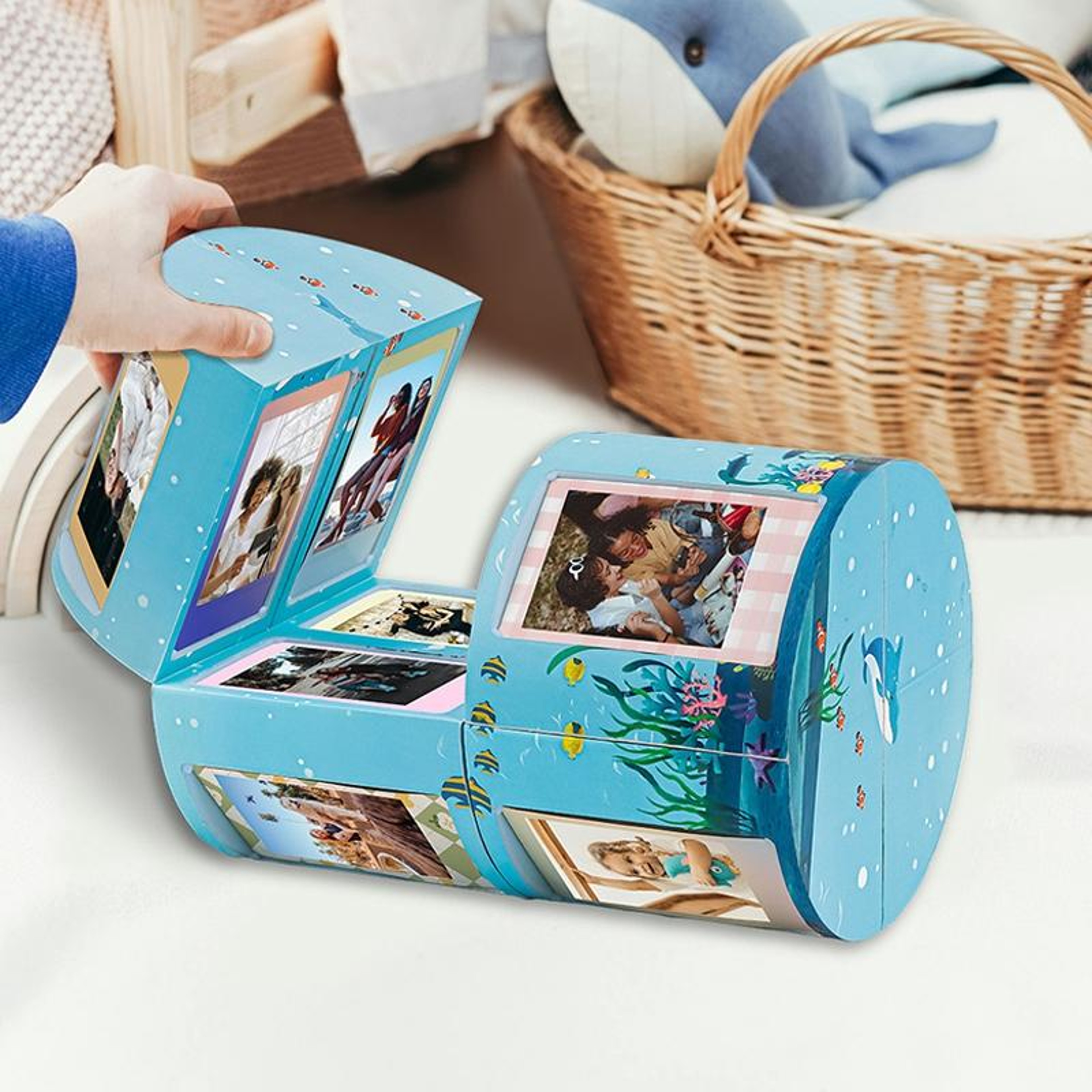 Underwater World Transformable Photo Cube Frame & Memory Display Stand – view 7