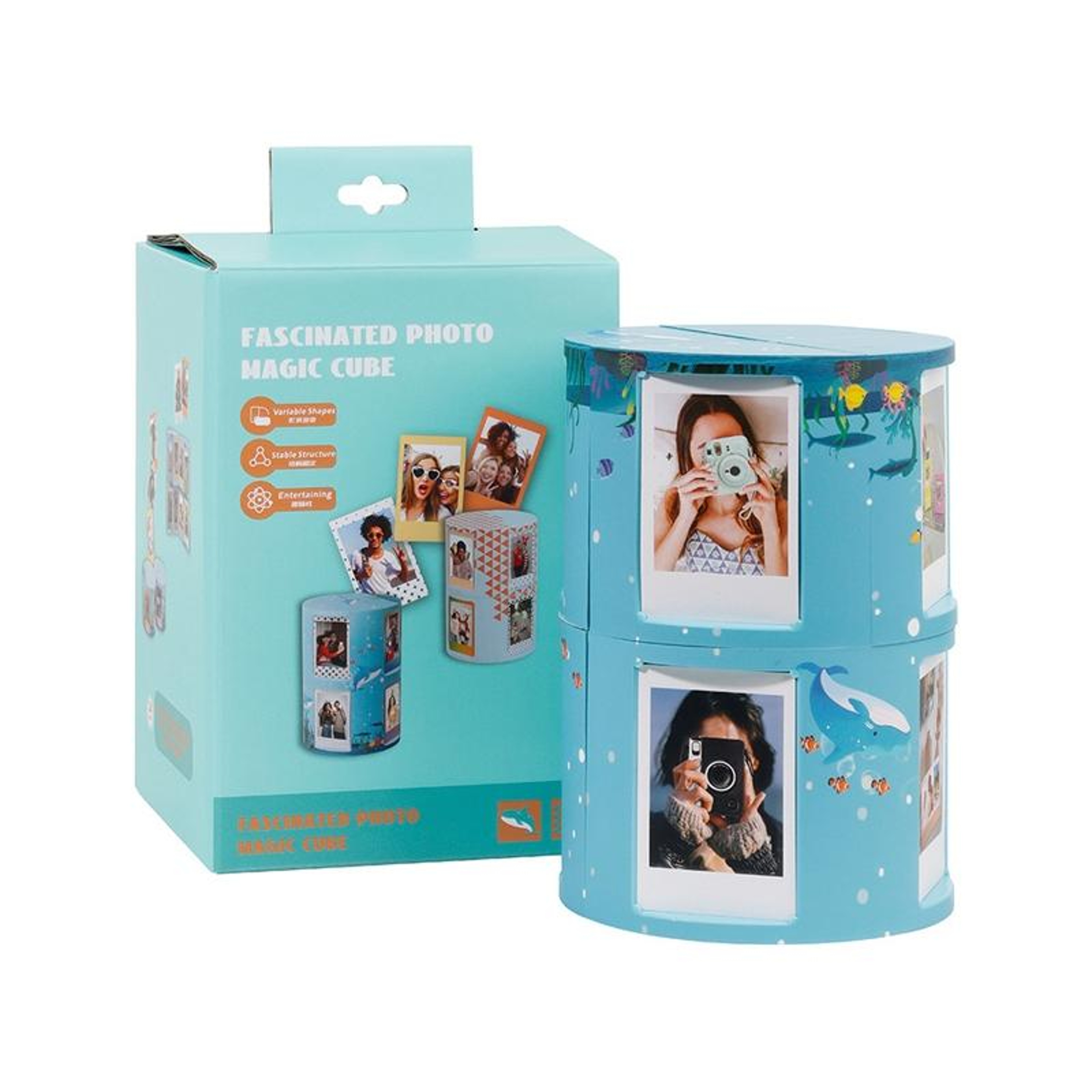 Underwater World Transformable Photo Cube Frame & Memory Display Stand – view 12