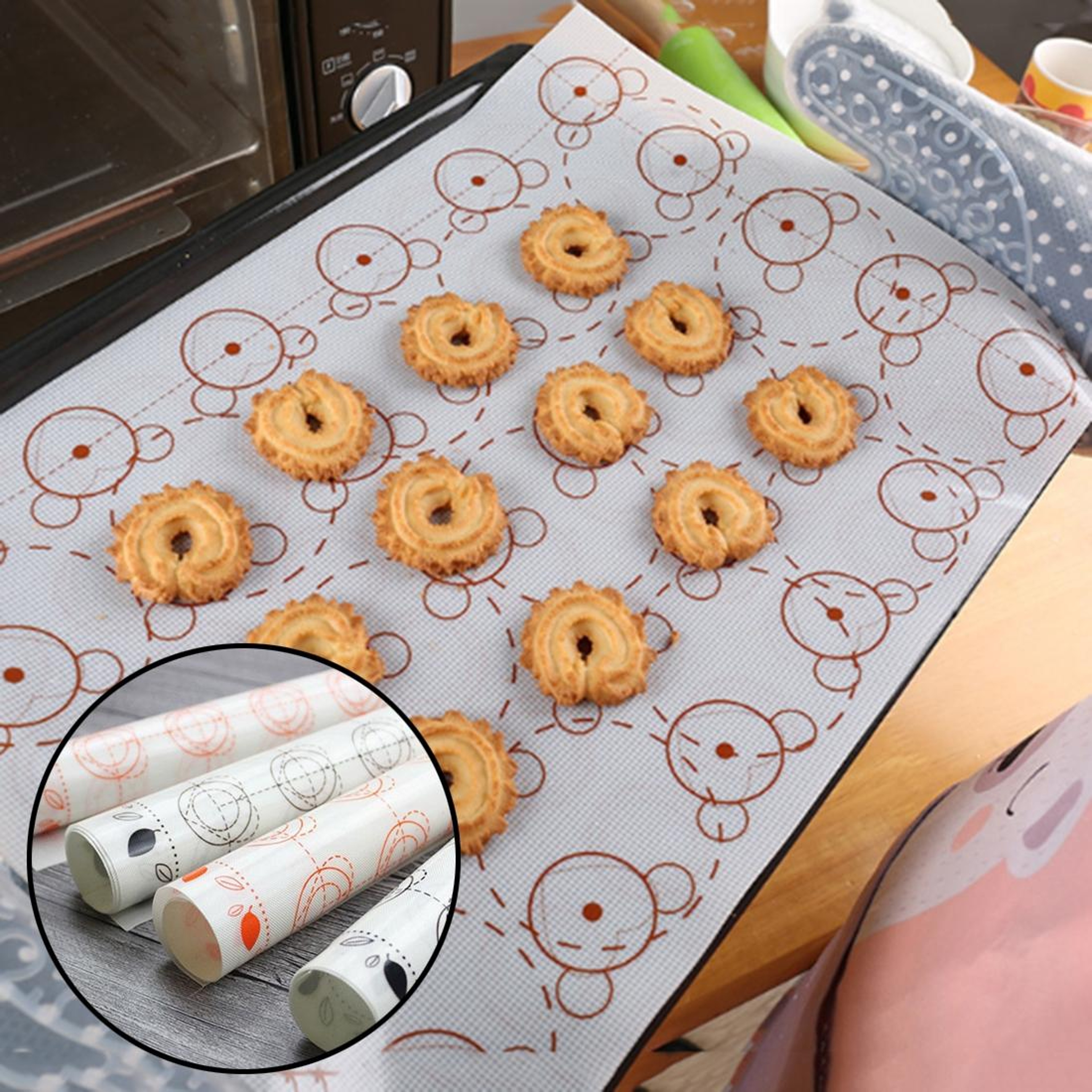 Heat Resistant Silicone Baking Mat Multi Purpose Pastry Kneading & Trivet Pad – view 18