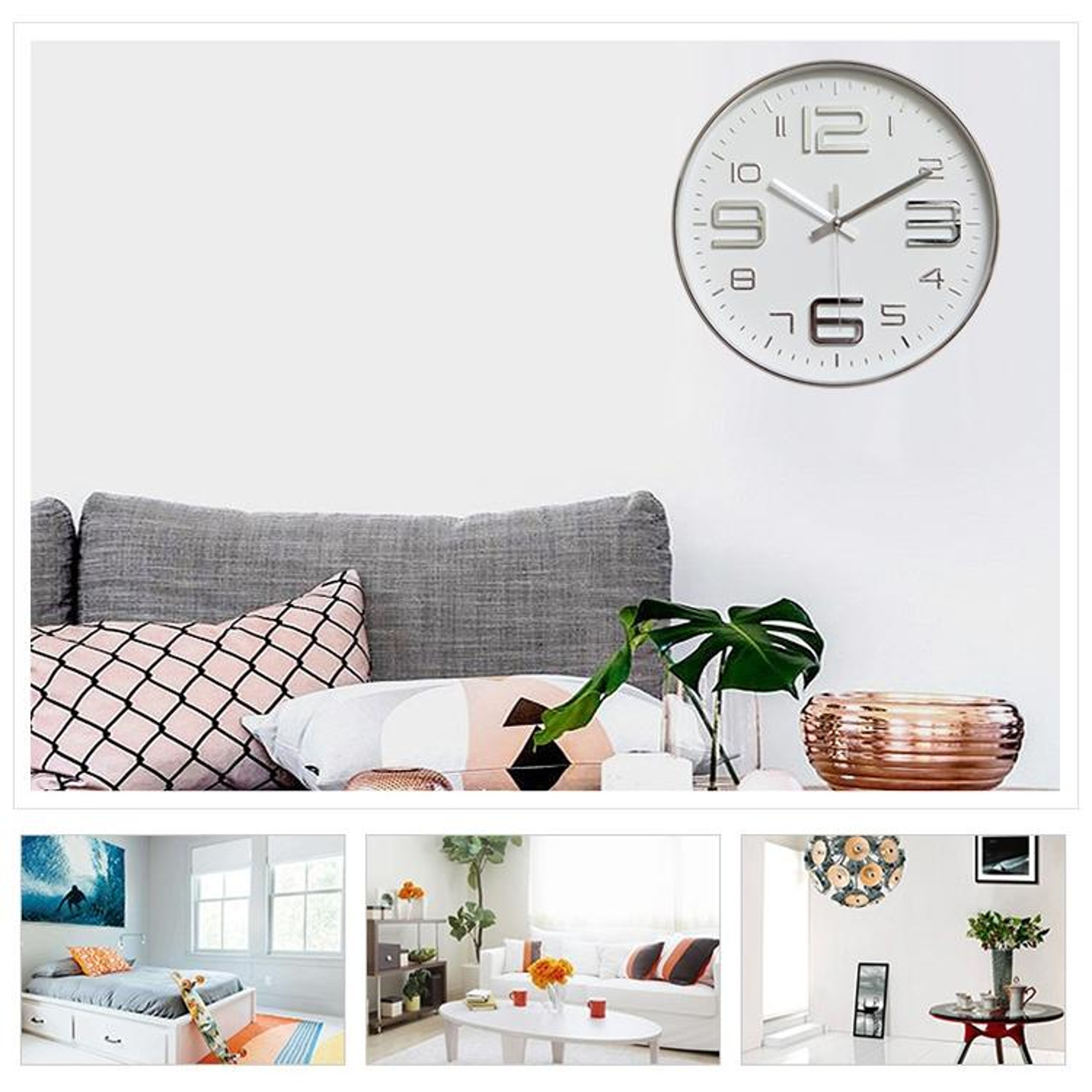 Modern Wall Clock With Silent Quartz Wall Clock Movement For Home Decor 6