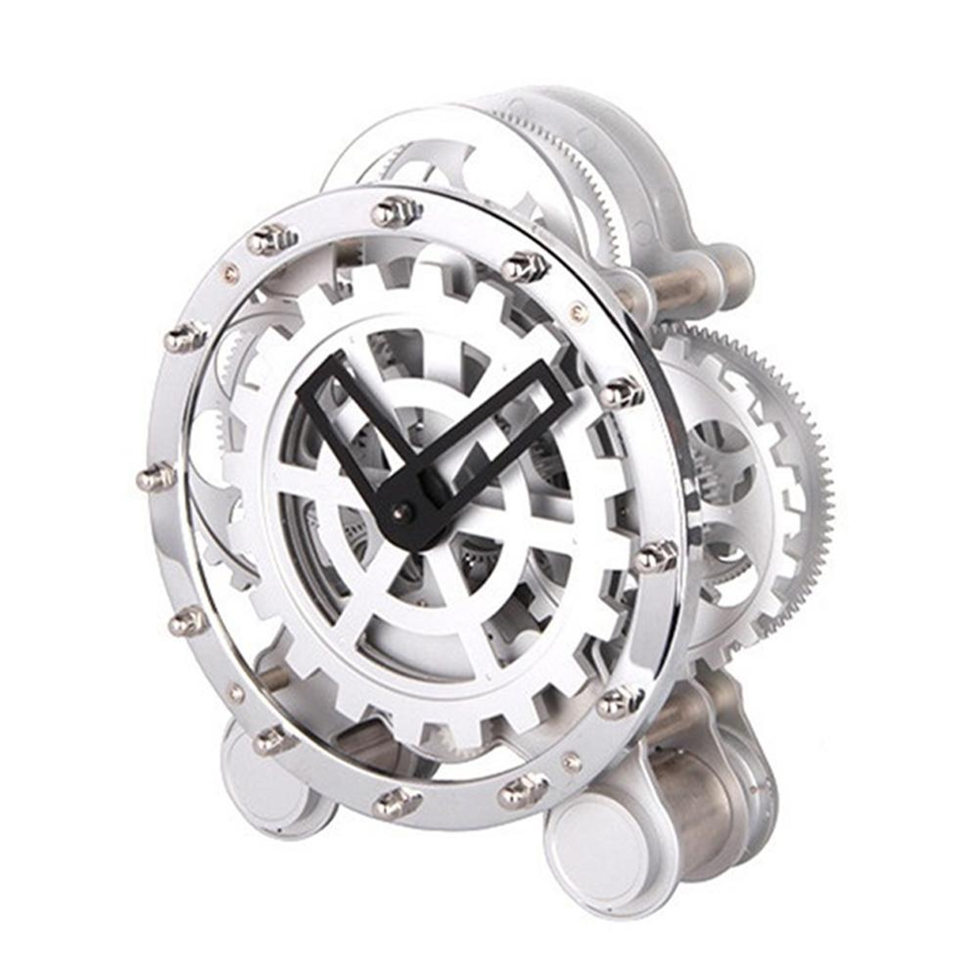 Rotating Gear Decorative Table Clock with Quartz Movement for Living Room & Office – view 2