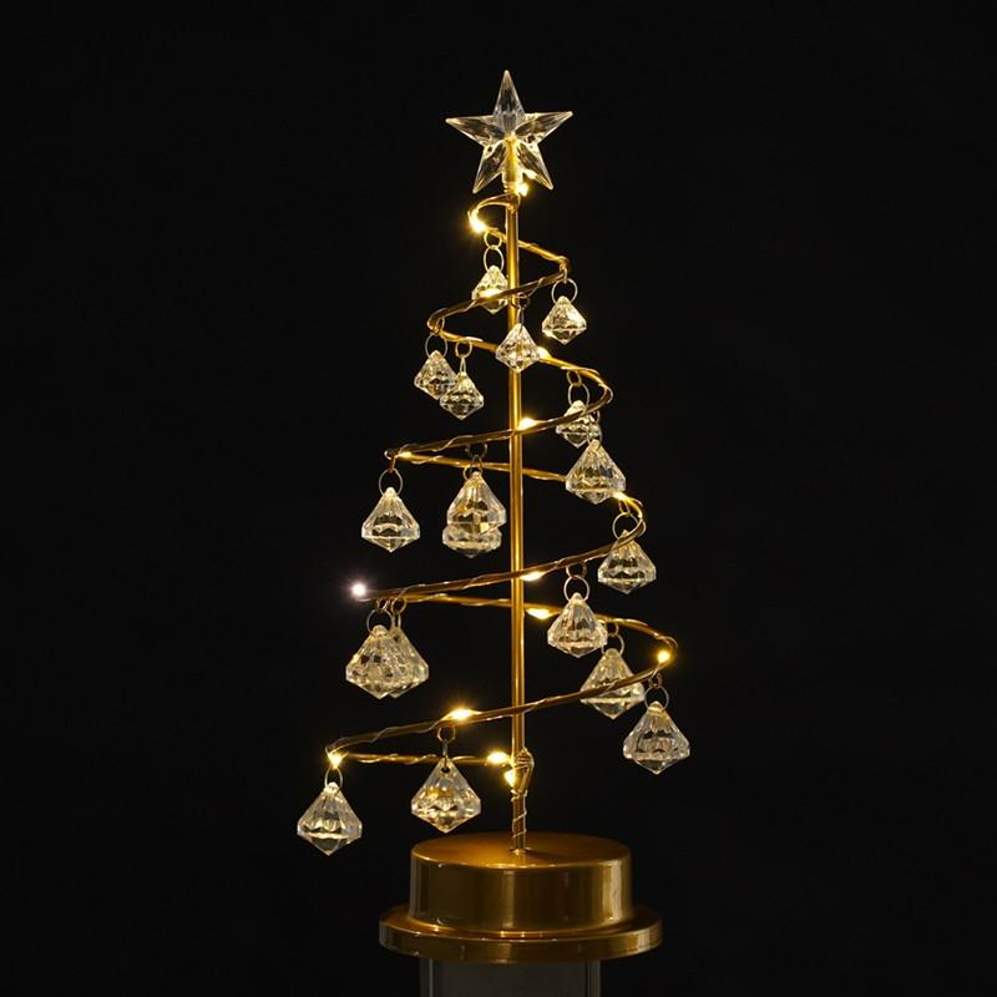 Crystal Christmas Tree LED Table Lamp Warm White Decorative Night Light – view 6