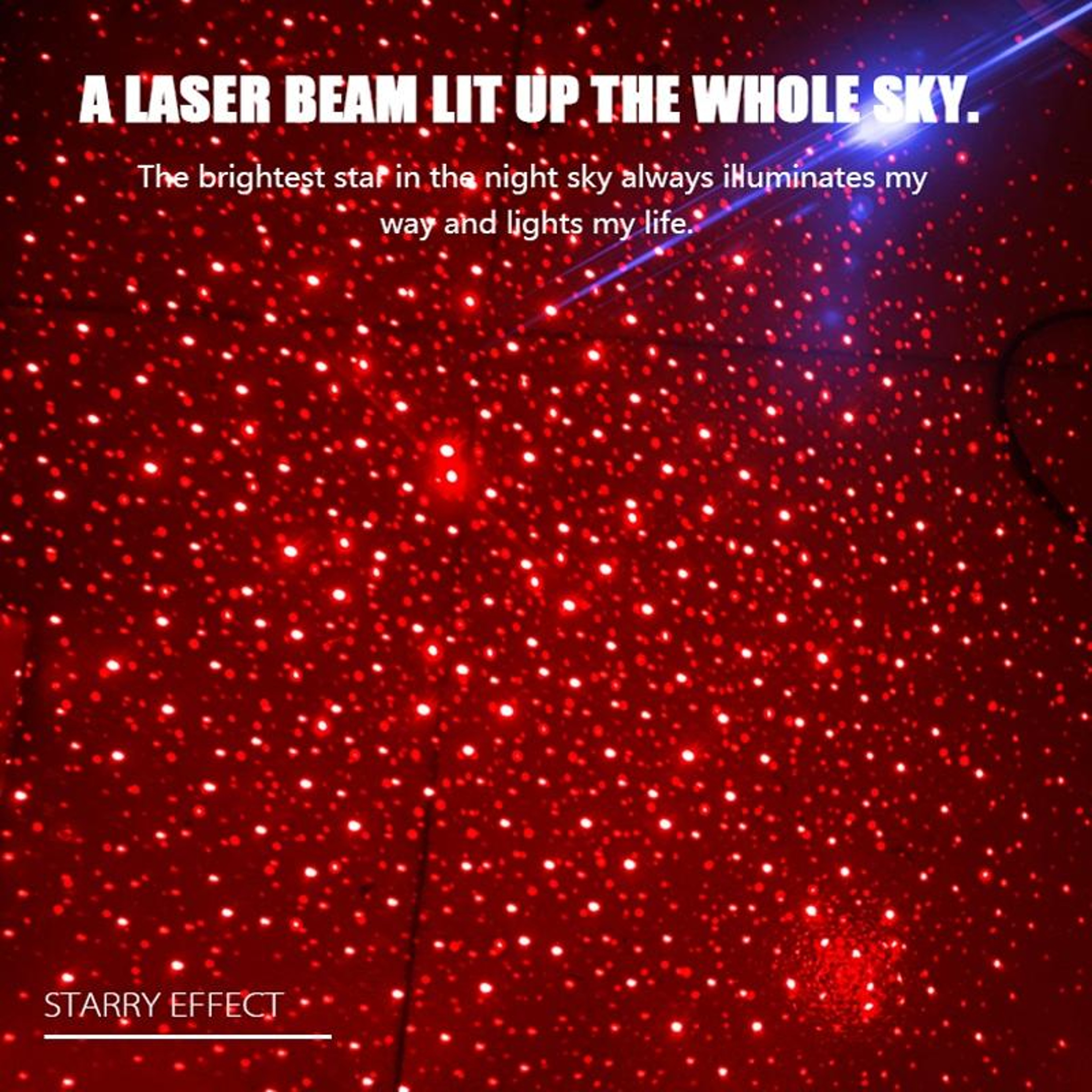 Remote Control Car Star Projector USB Starry Sky Light For Car Roof Bedroom  Home Decor 6