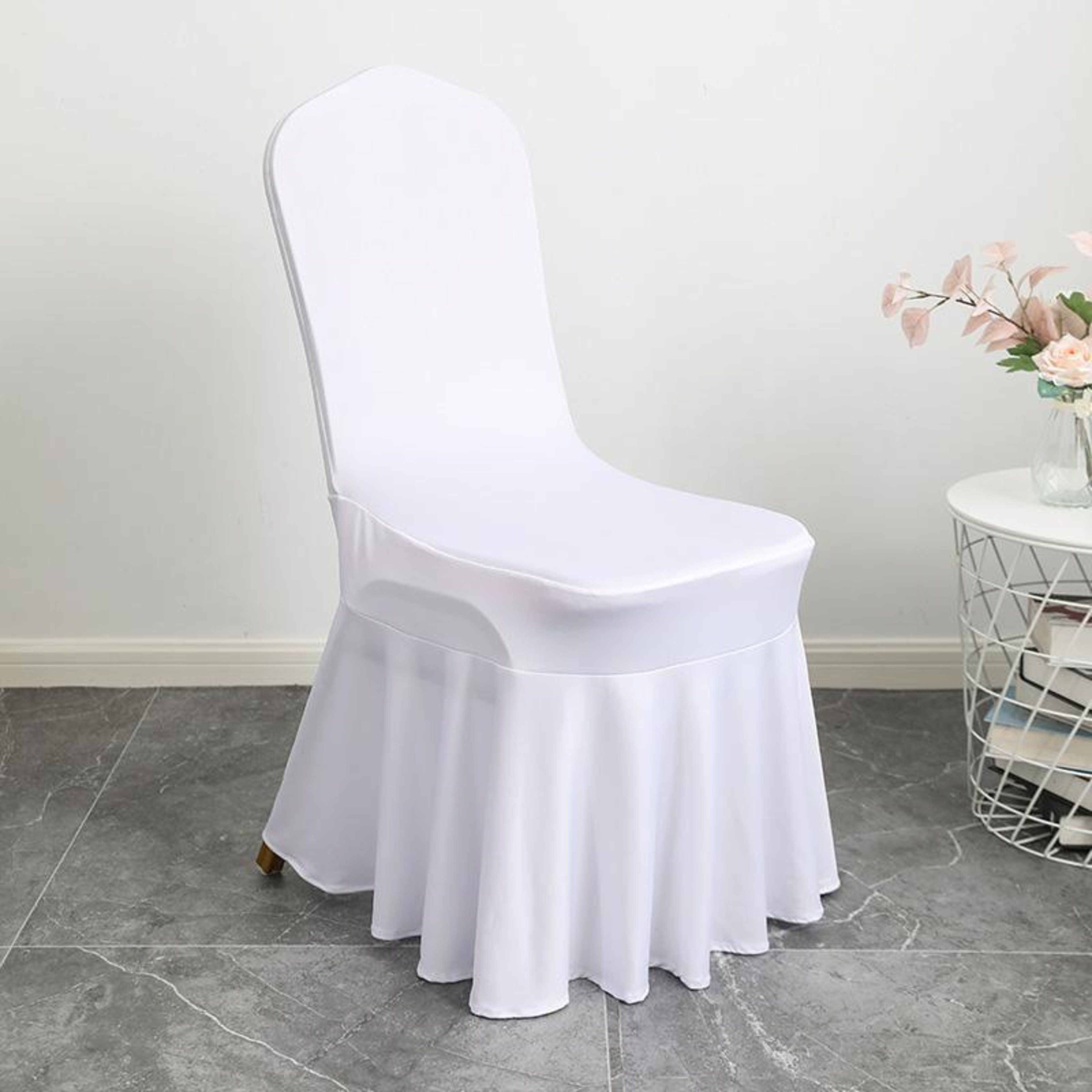 Elegant Stretch Chair Cover Spandex Chair Cover For Weddings Hotels  Banquet Seating 11