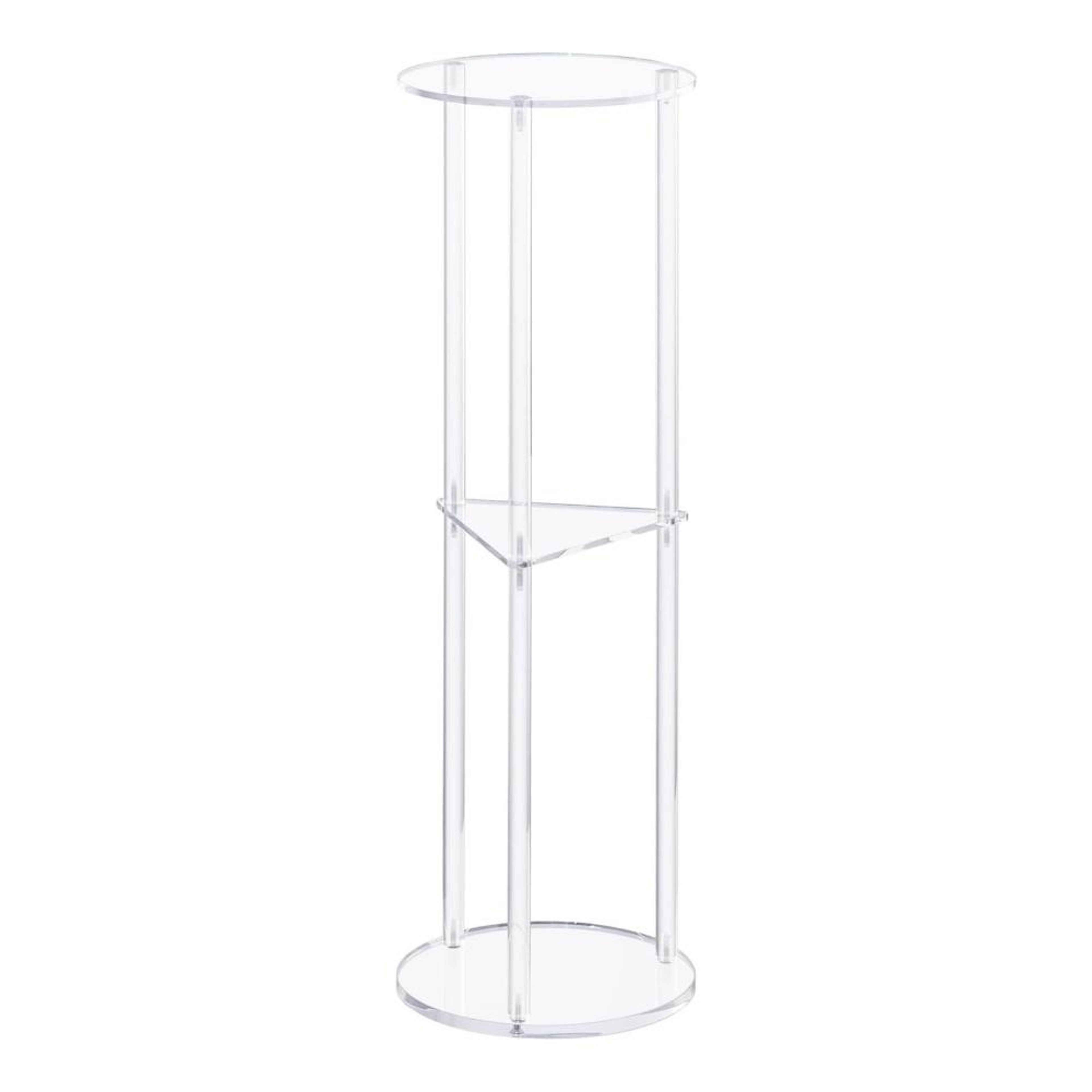 Crystal Clear Acrylic Side Table  Tier Modern End Table For Living Room Bedroom Sofa 2