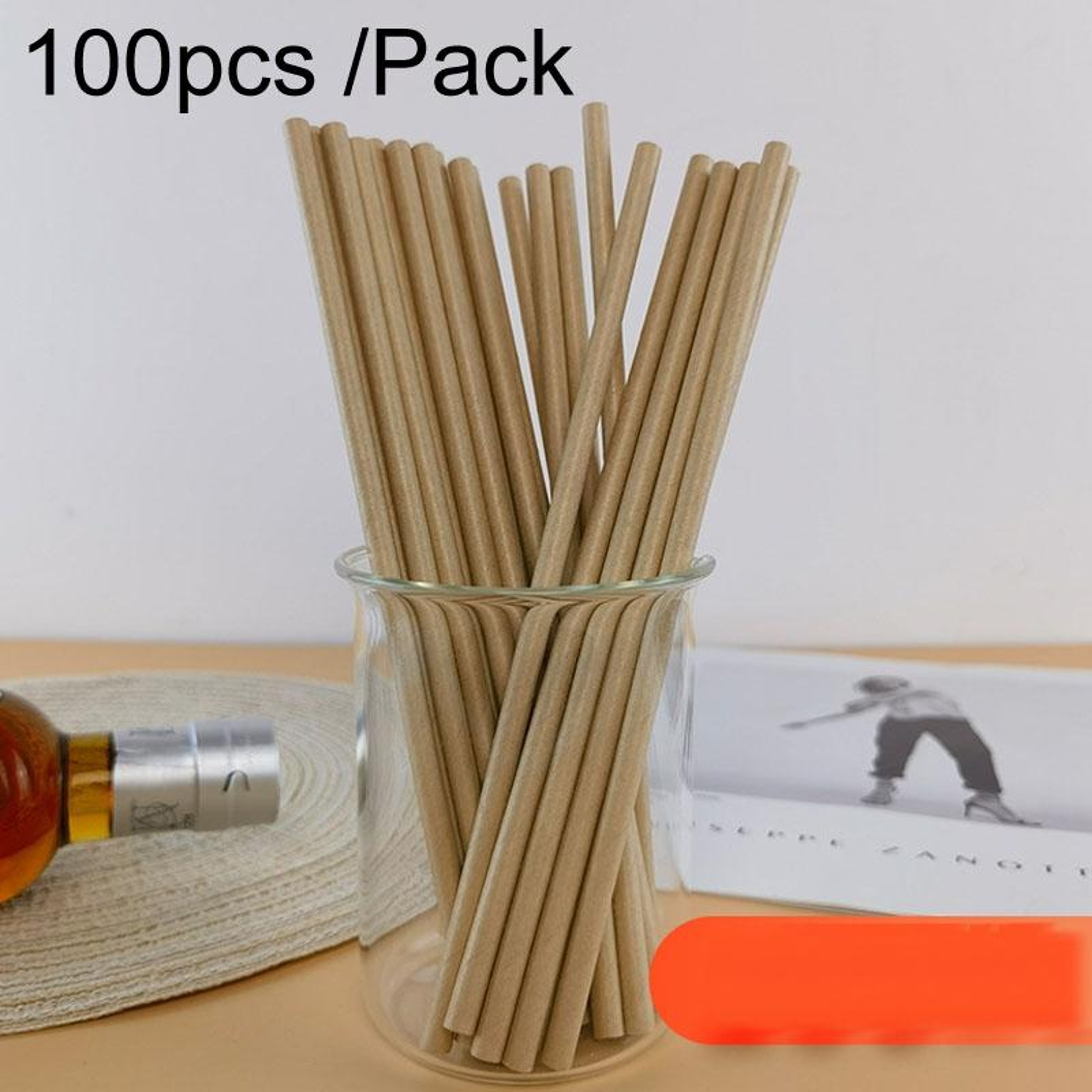 Pack Paper Straws Biodegradable Disposable Drinking Straws For Hot  Cold Beverages 6