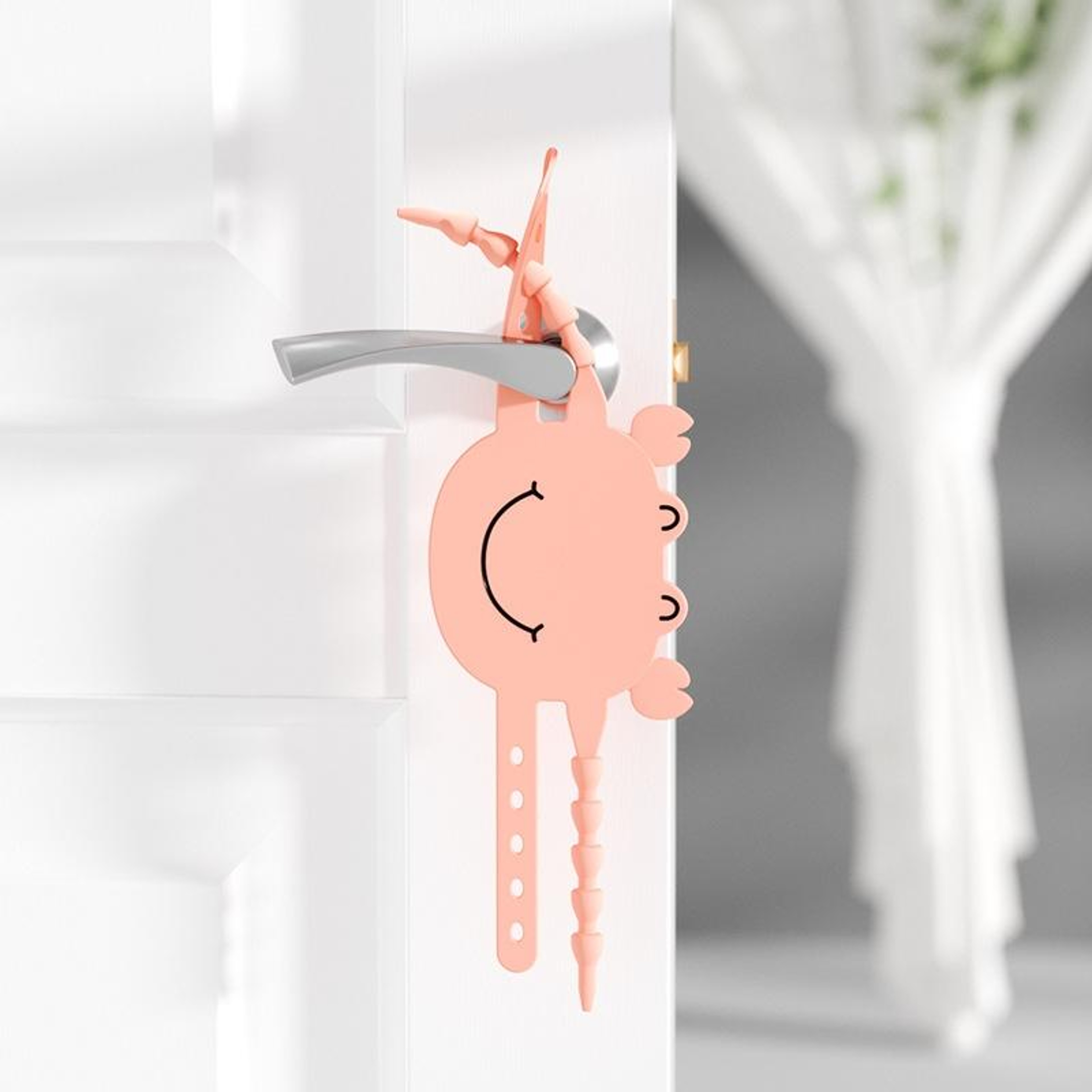 Cute Cartoon Silicone Door Lock Cover Silent Door Latch Silencer & Noise Reducing Buffer – view 1