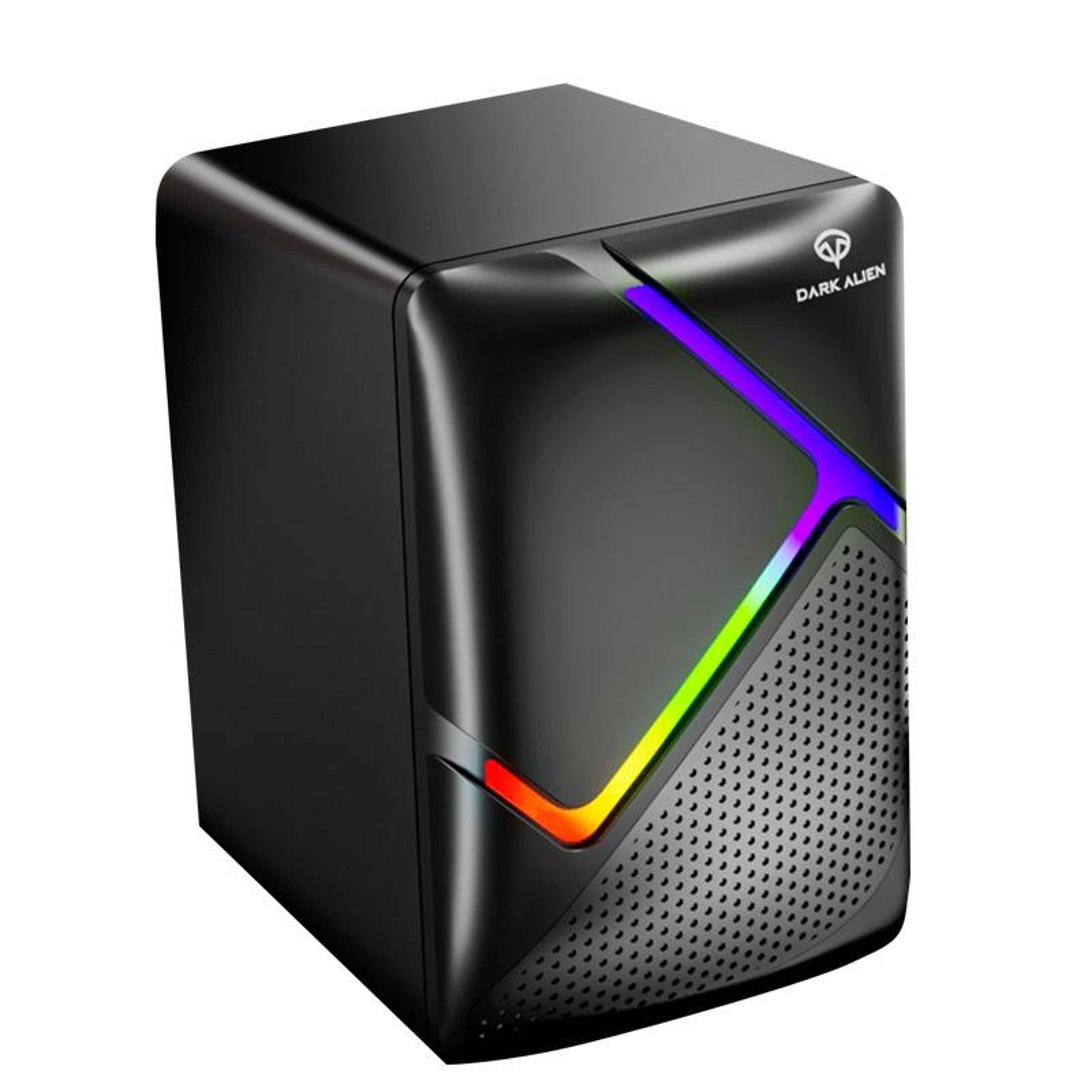 Dark Alien USB Computer Speakers With RGB Lights  Stereo Bass Sound 0