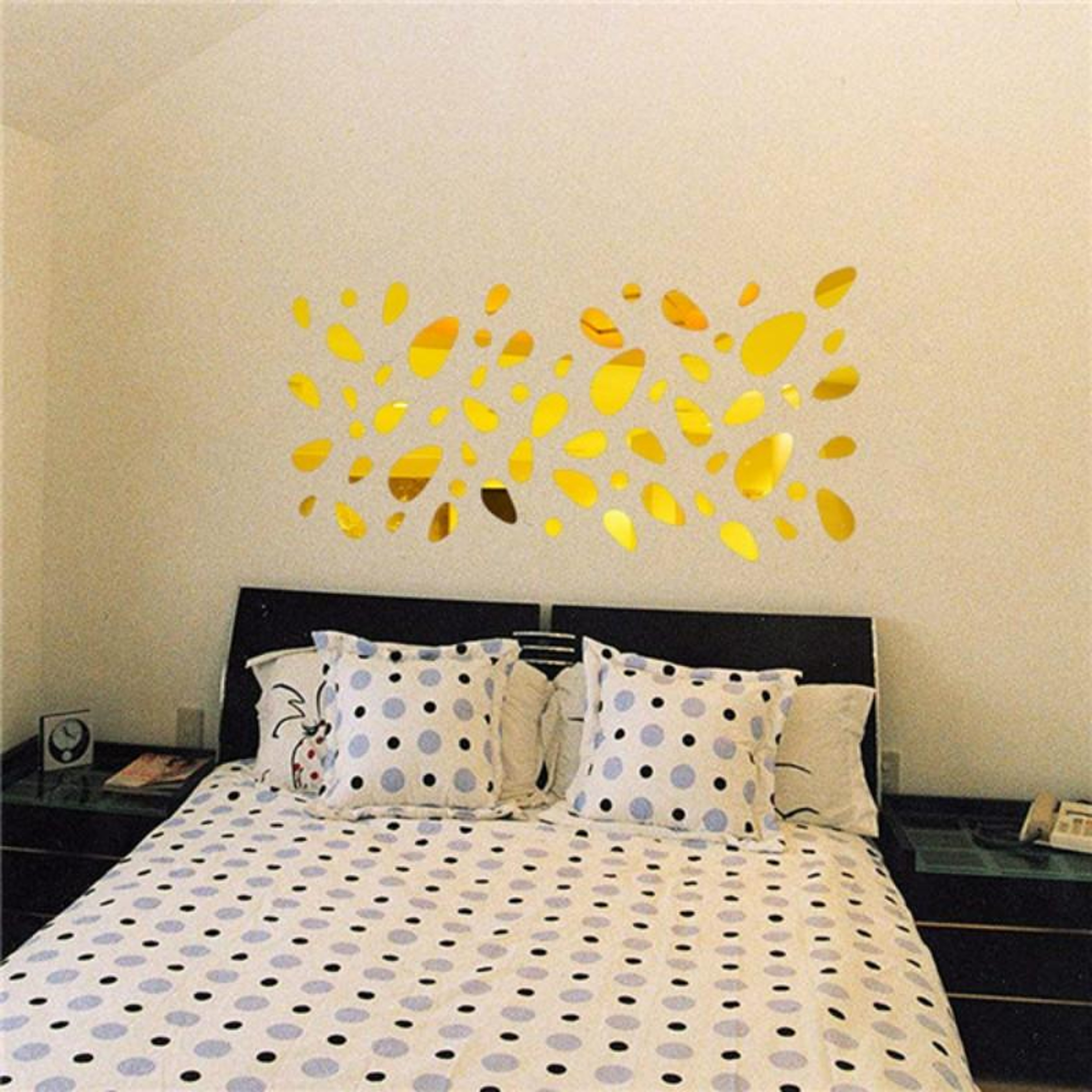 Modern Mirror Wall Sticker Removable Acrylic Mirror Wall Decor for Living Room Bedroom TV Background – view 2