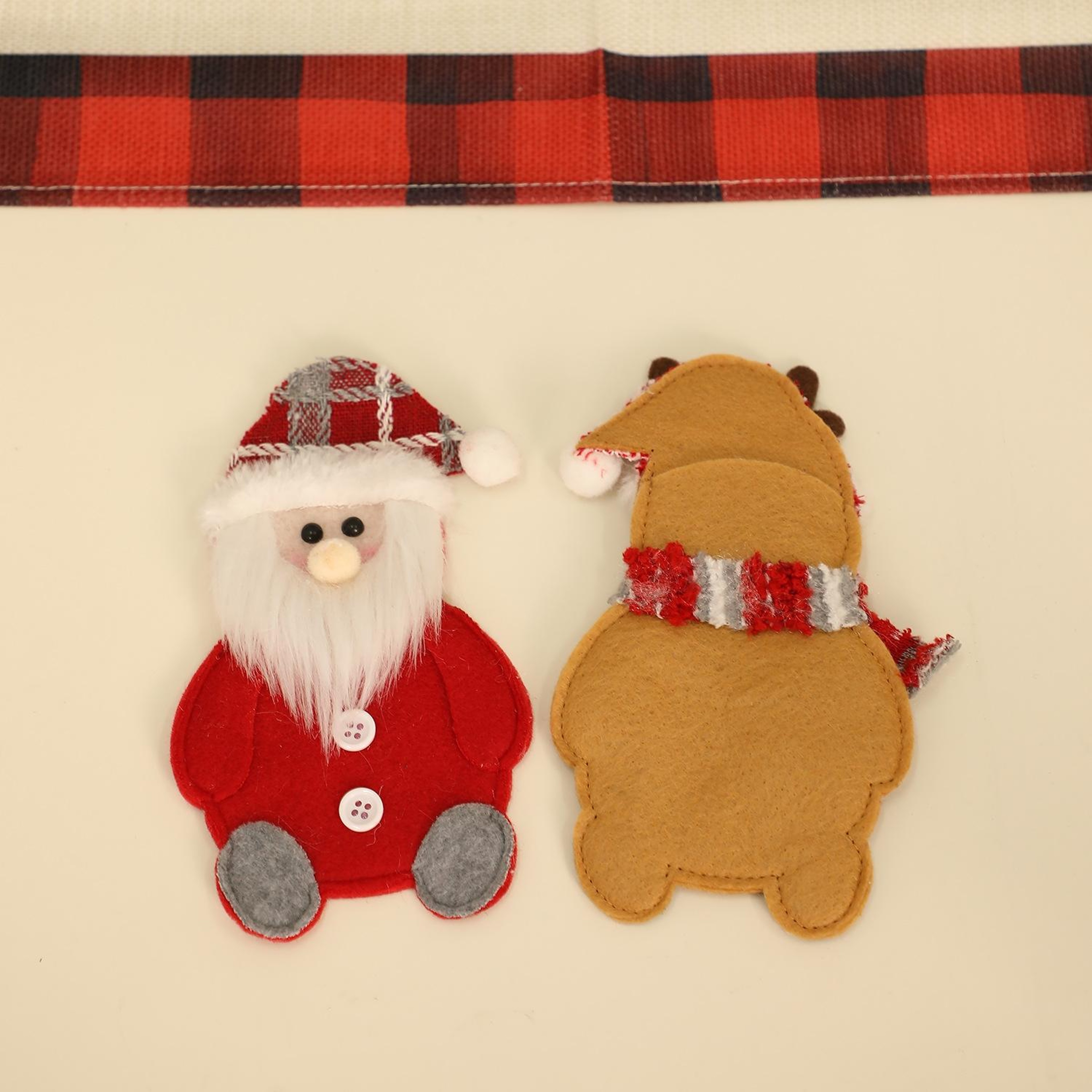 Christmas Table Decorations Cartoon Christmas Silverware Holders Knife and Fork Covers Set – view 5