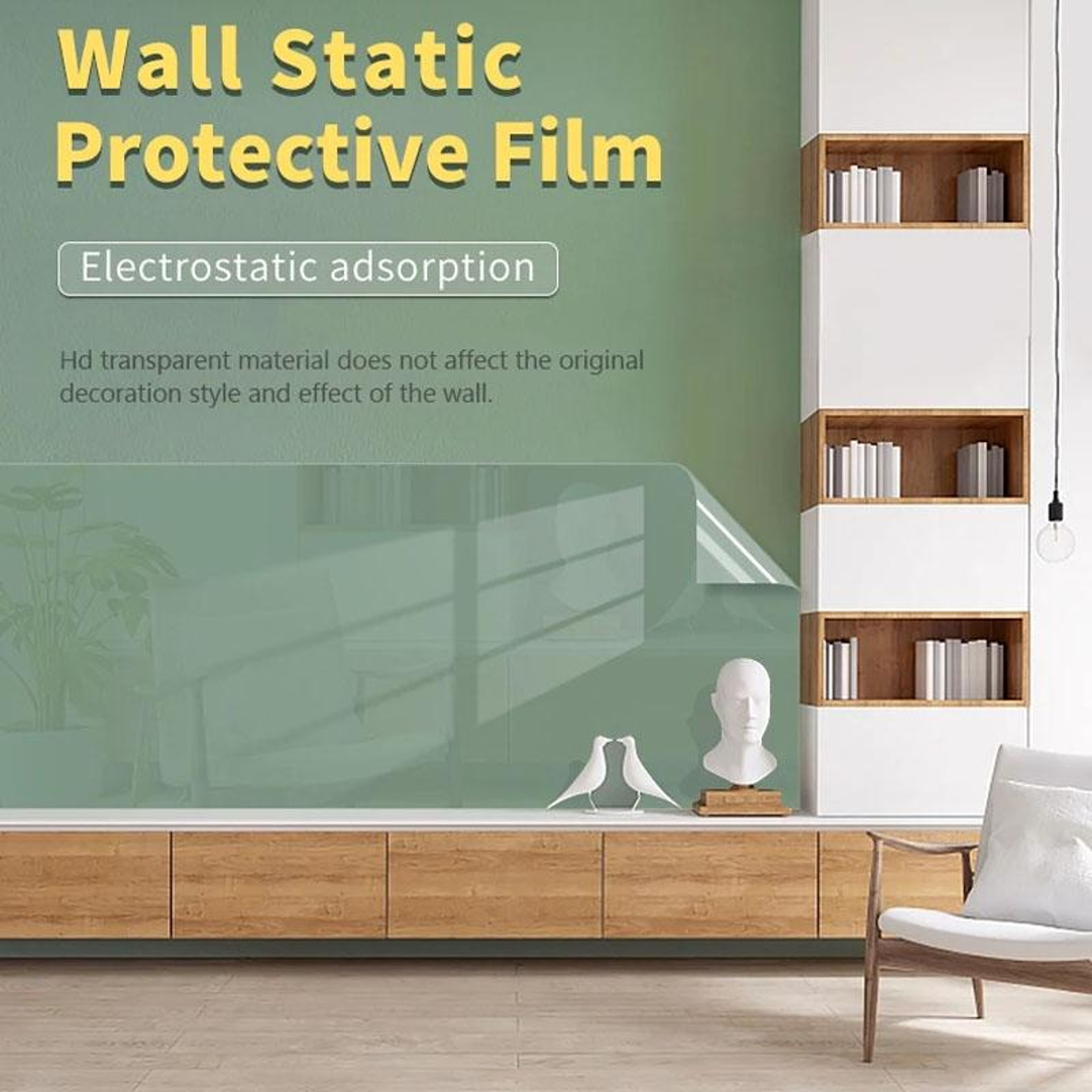 Kids Wall Protection Film Reusable Static Wall Stickers for Graffiti & Home Decor – view 7