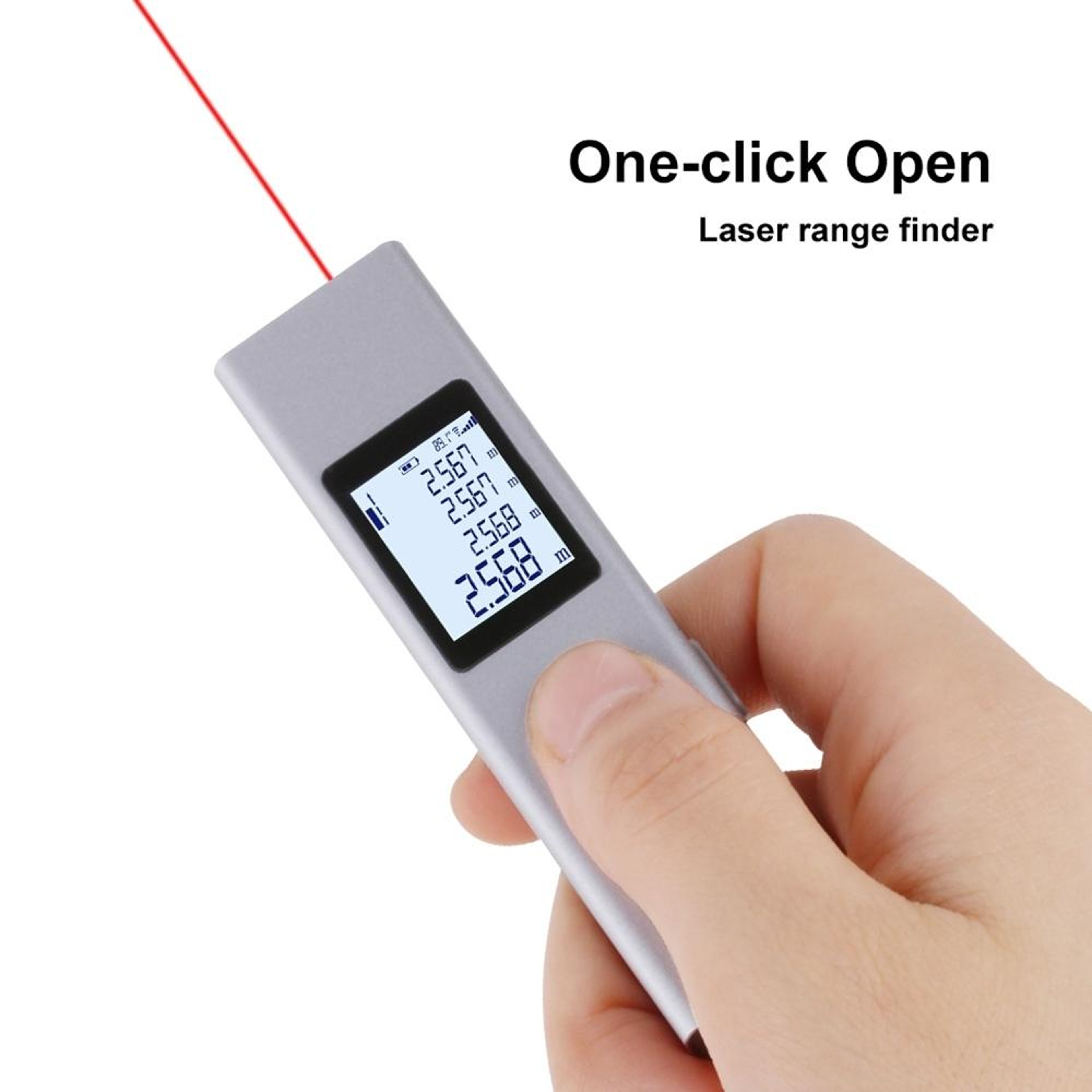 Laser Distance Meter Rechargeable Laser Rangefinder with Backlit LCD Display – view 2