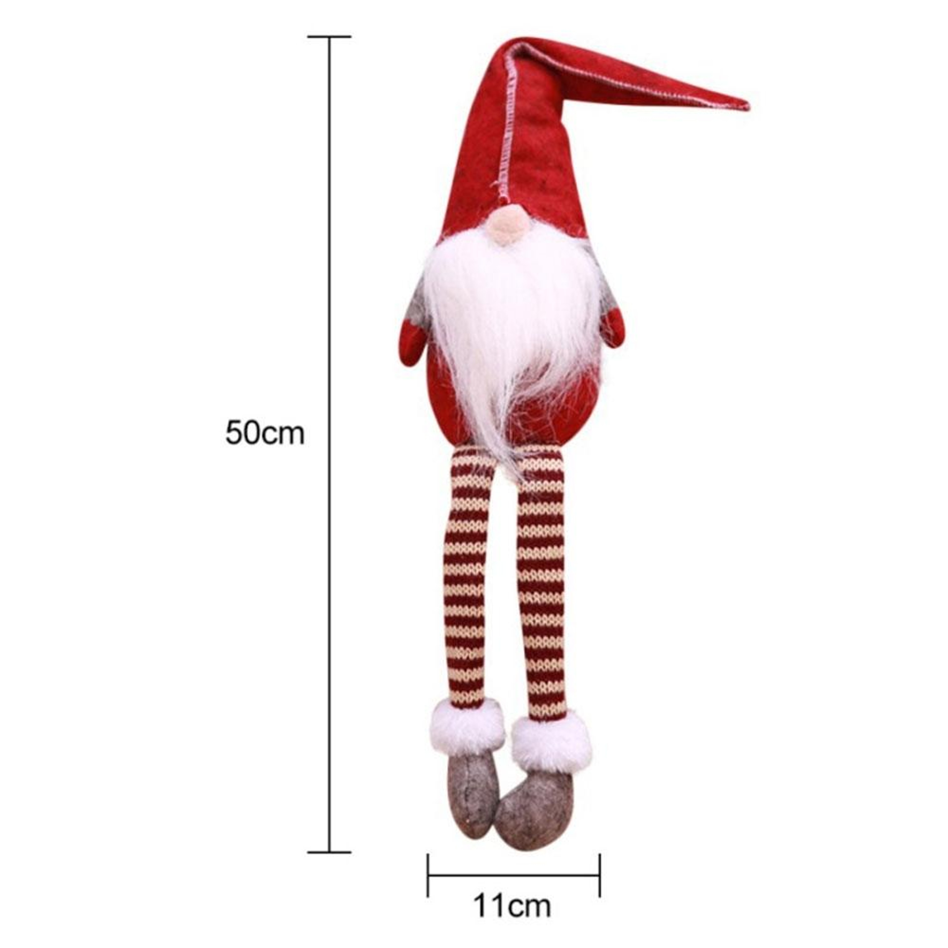 Cozy Christmas Elf Doll Long Legged Faceless Christmas Doll Holiday Shelf Decoration – view 3