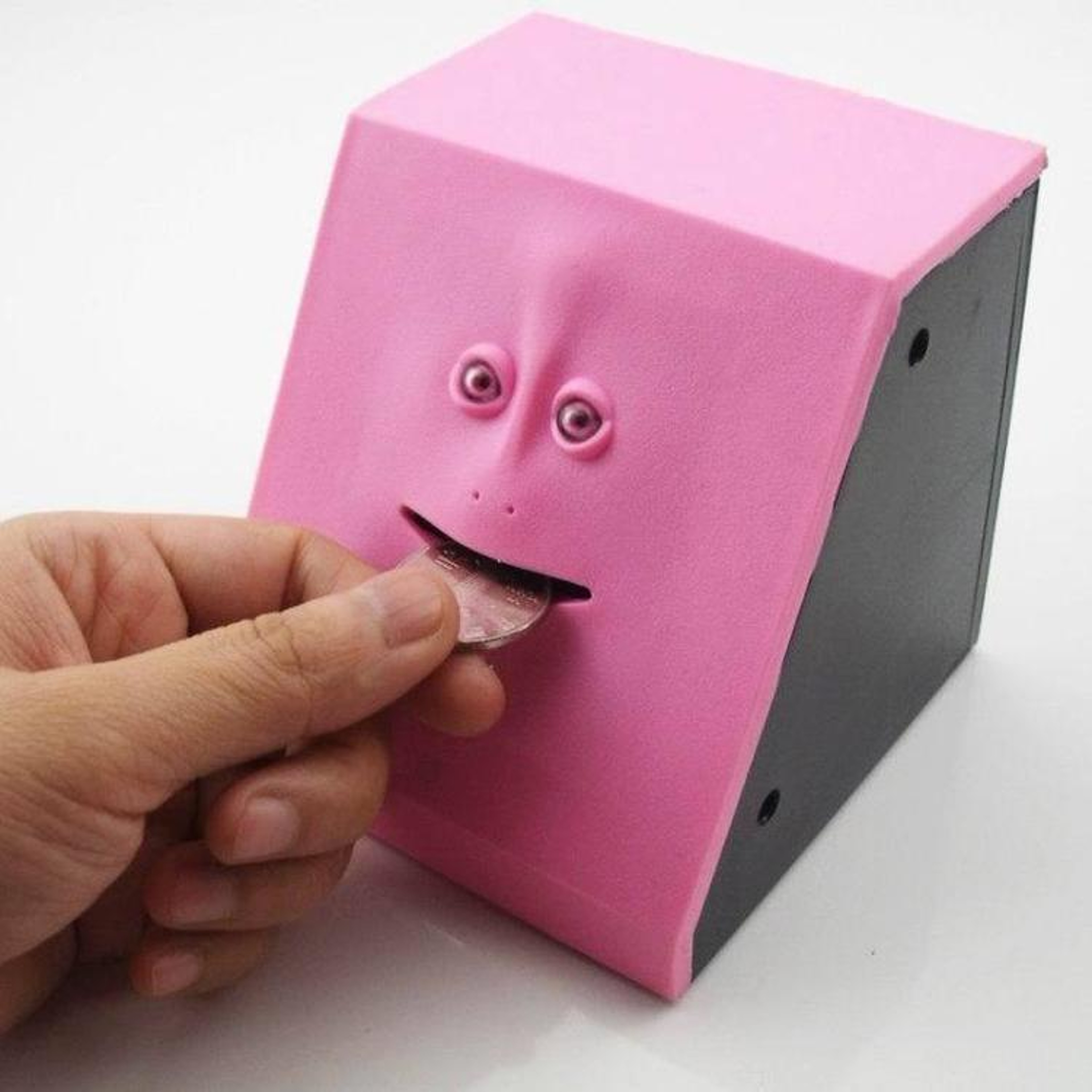 Cute Face Bank Automatic Coin Bank For Kids Fun Money Saving Box Gift 4