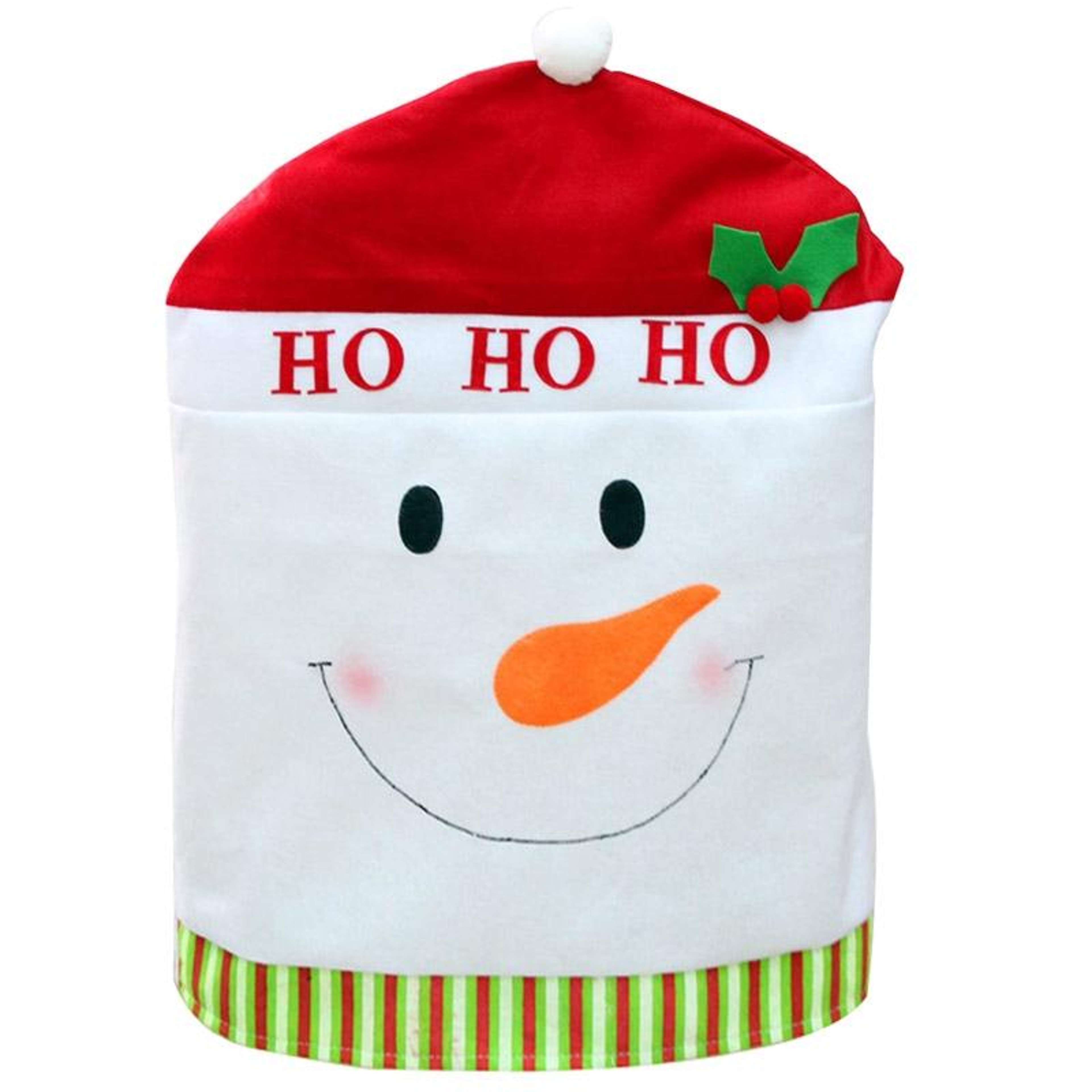 Festive Christmas Chair Cover Santa Hat Dining Chair Slipcover for Holiday Home Decor – view 10