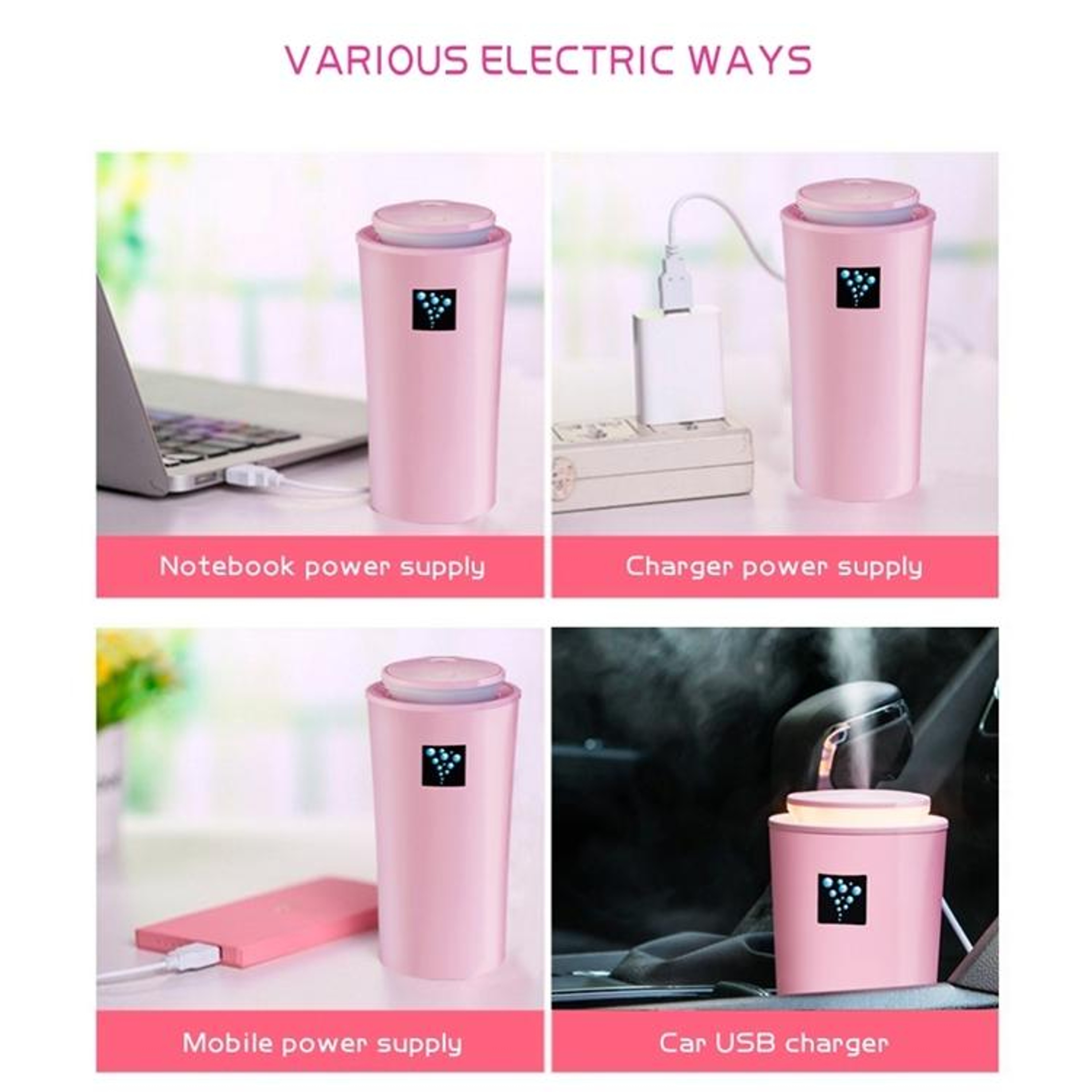 Portable Mini Humidifier with LED Night Light USB Cool Mist Diffuser – view 5