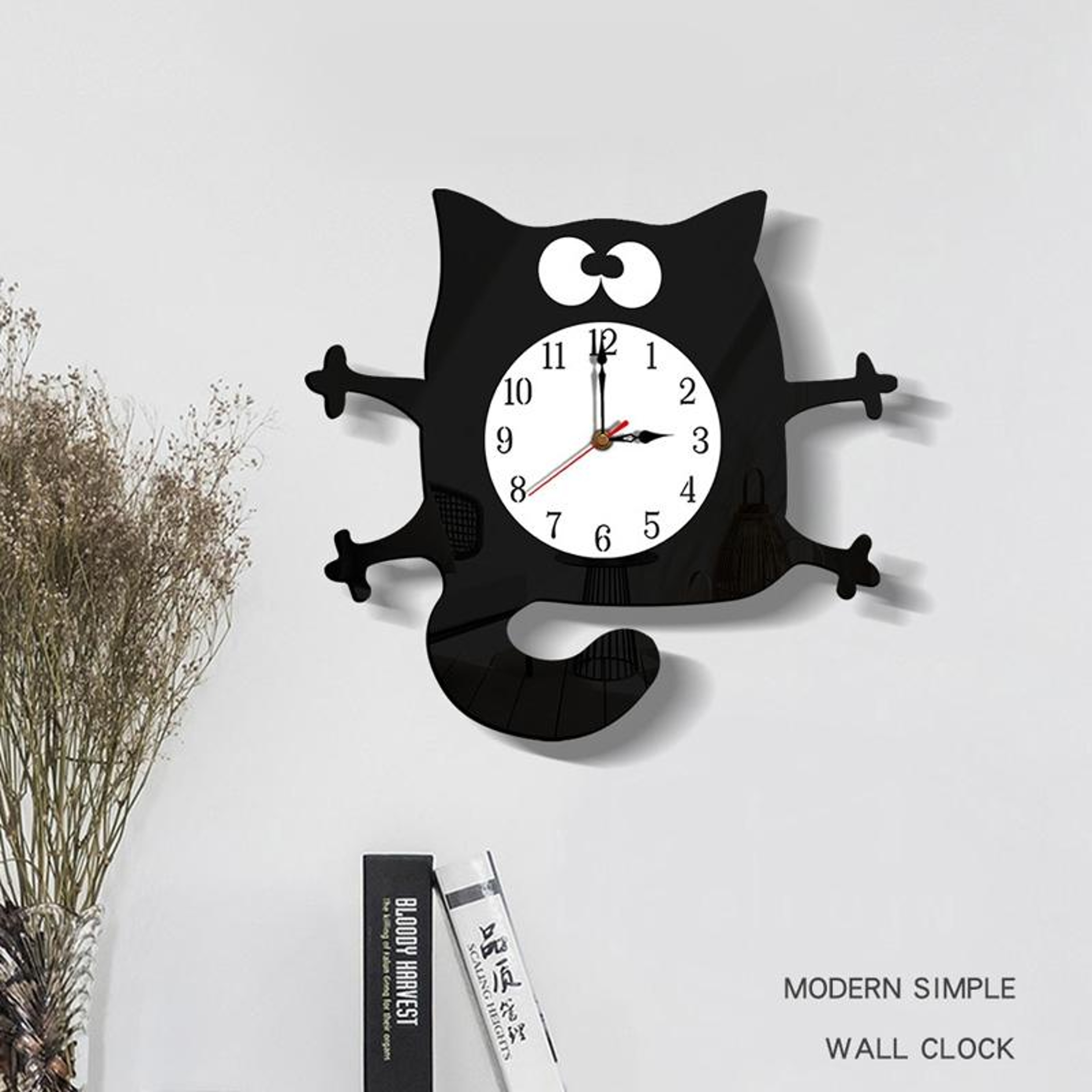 Cute Kids Wall Clock Cartoon Silent Acrylic Wall Clock For Bedroom Nursery Playroom 3