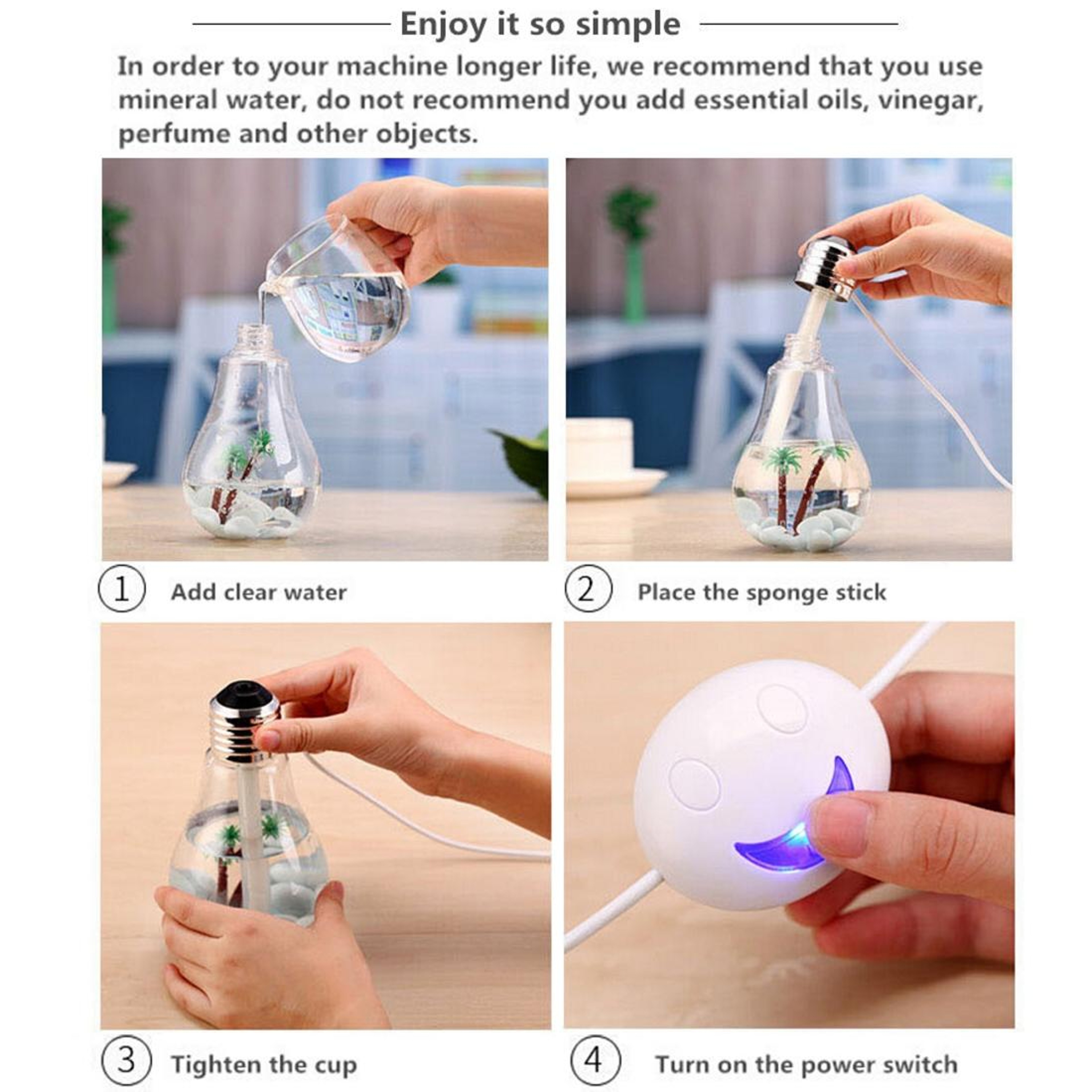 GlowMist Aromatherapy Humidifier Portable Essential Oil Diffuser with Colorful LED Light – view 4