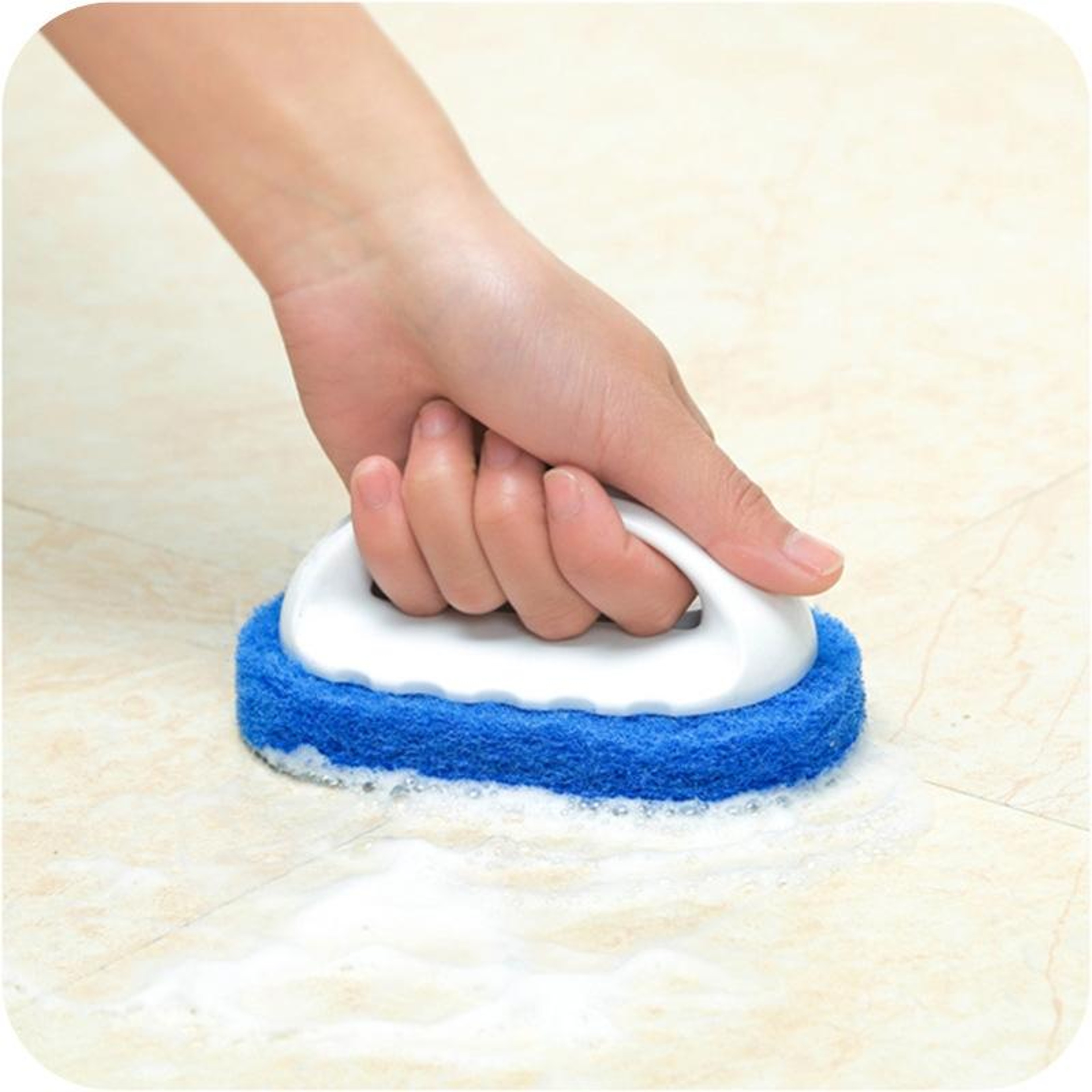 Scrub Sponge Hard Bottom Kitchen Cleaning Brush For Kitchen  Bathroom Surfaces 4