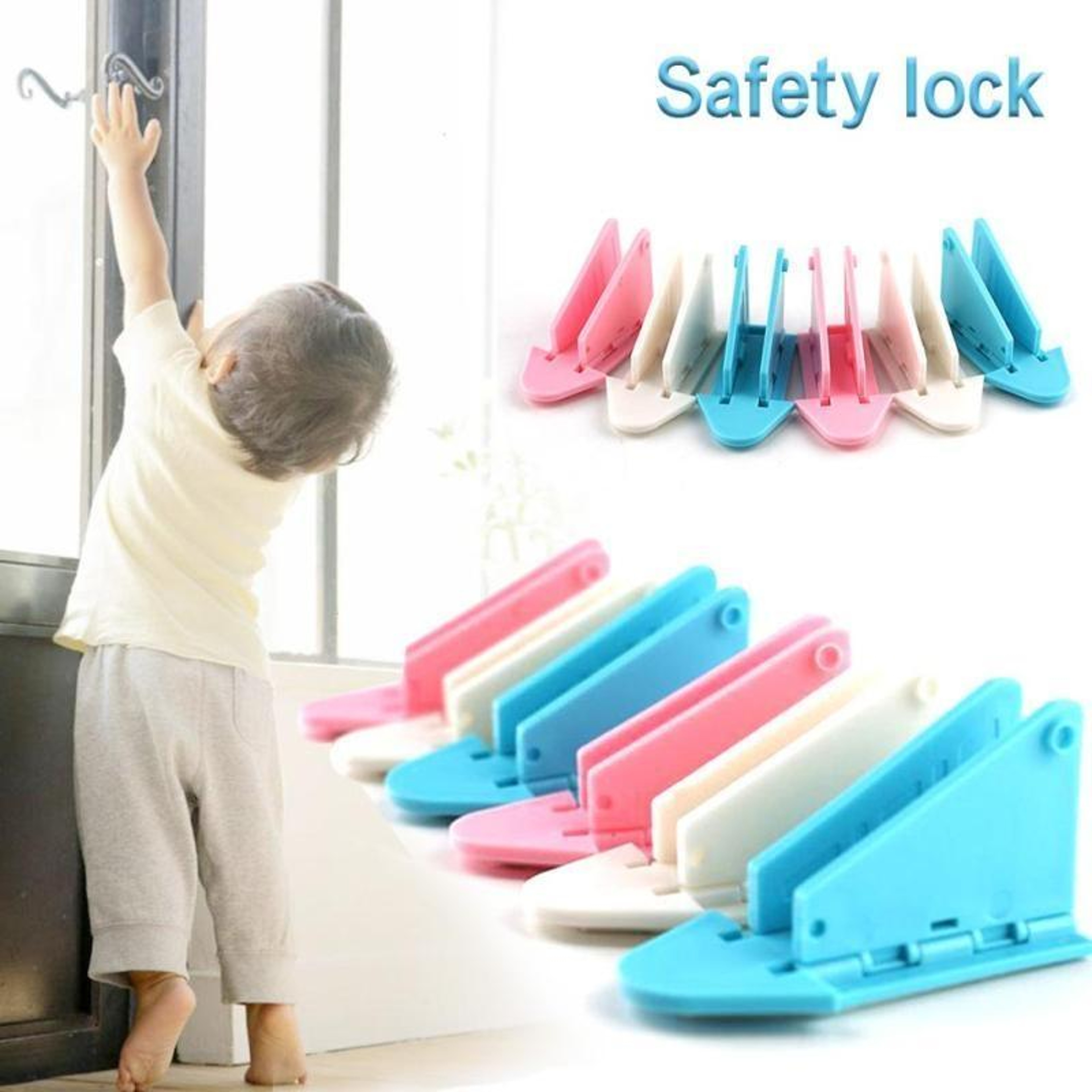 Child Safety Window Lock for Sliding Windows & Doors | ABS Window Safety Lock Stopper – view 9