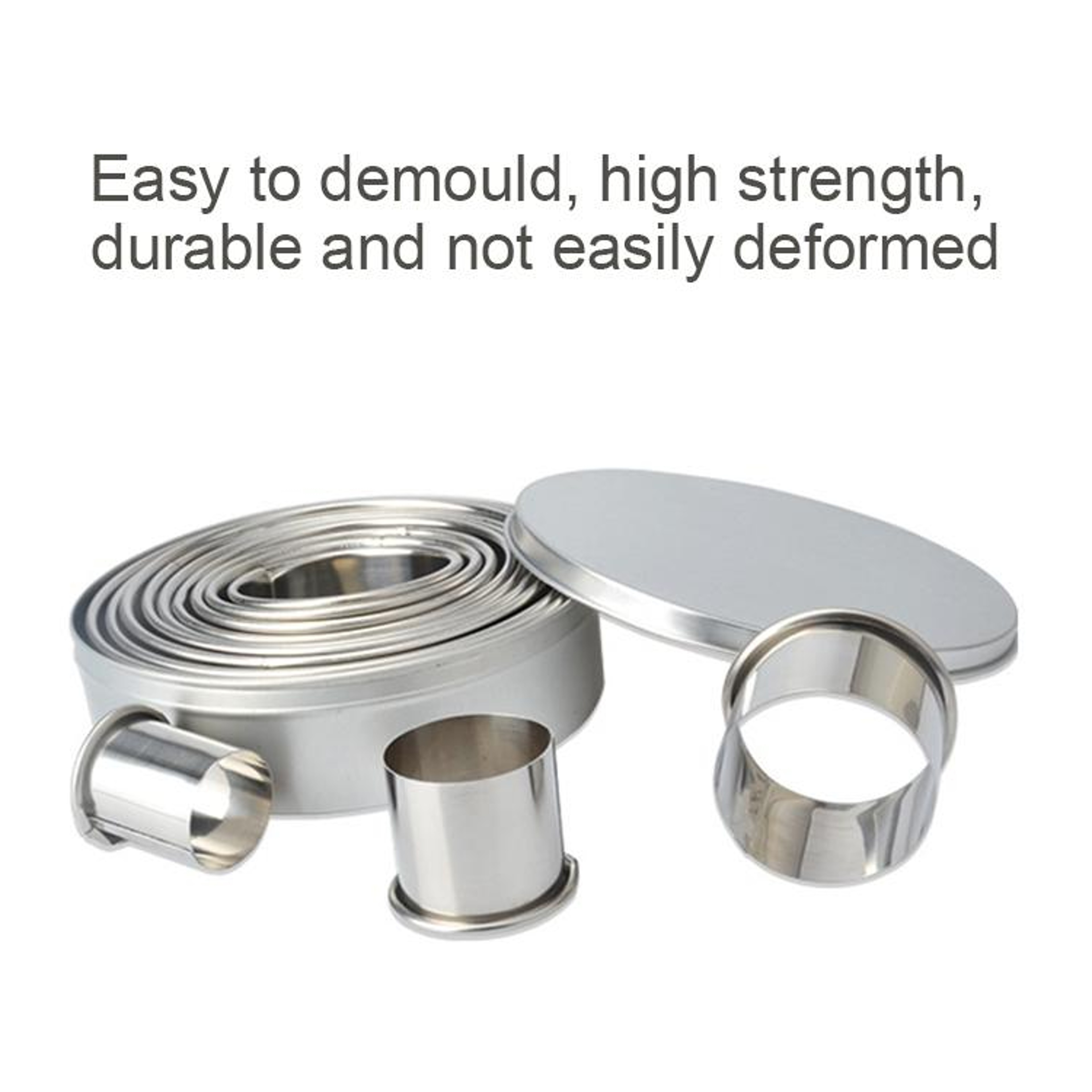 Premium Round Cookie Cutter Set Stainless Steel Cake Ring Mold For Biscuits Doughnuts  Desserts 2