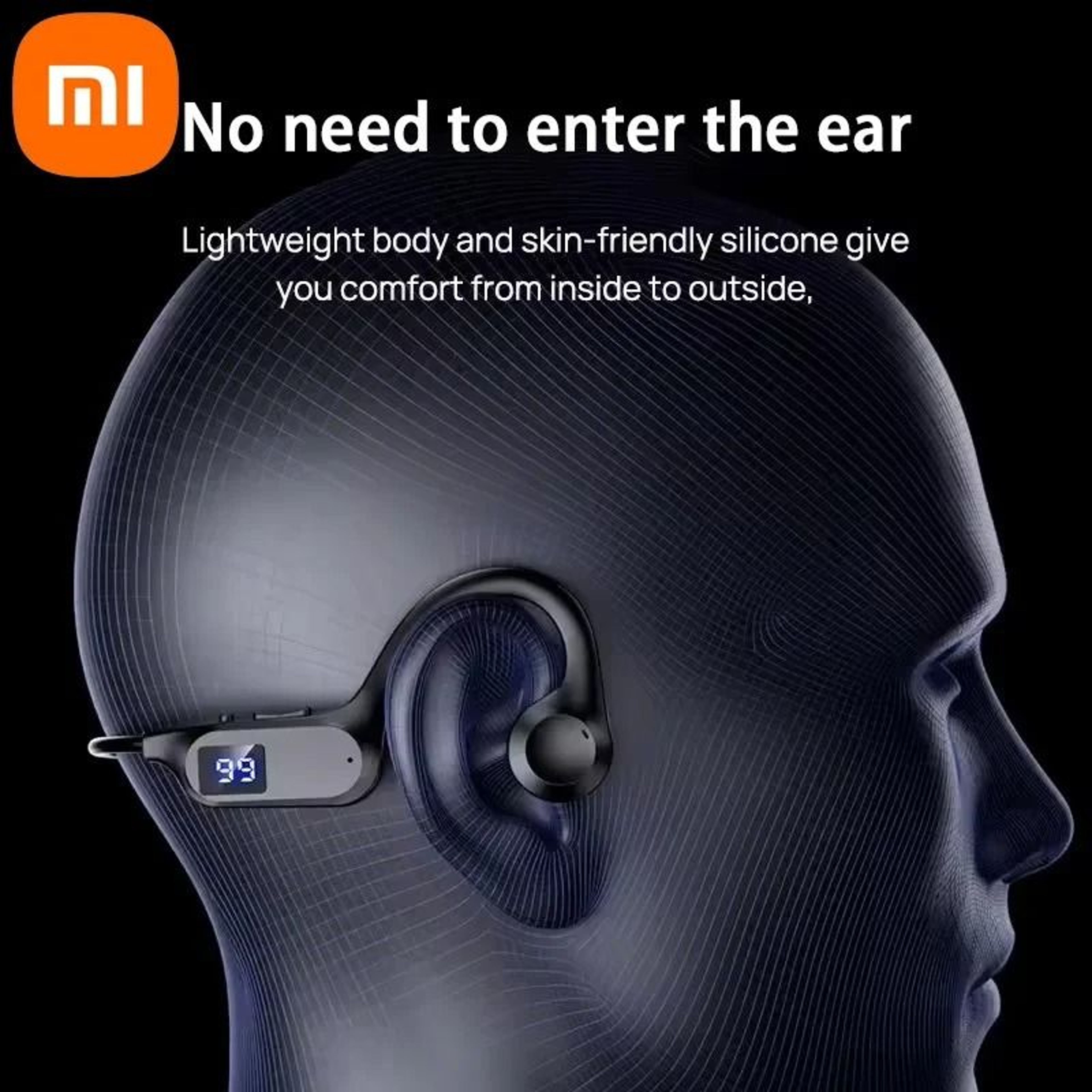 Bone Conduction Wireless Earphones With Mic For Running Swimming And Sport Use 3