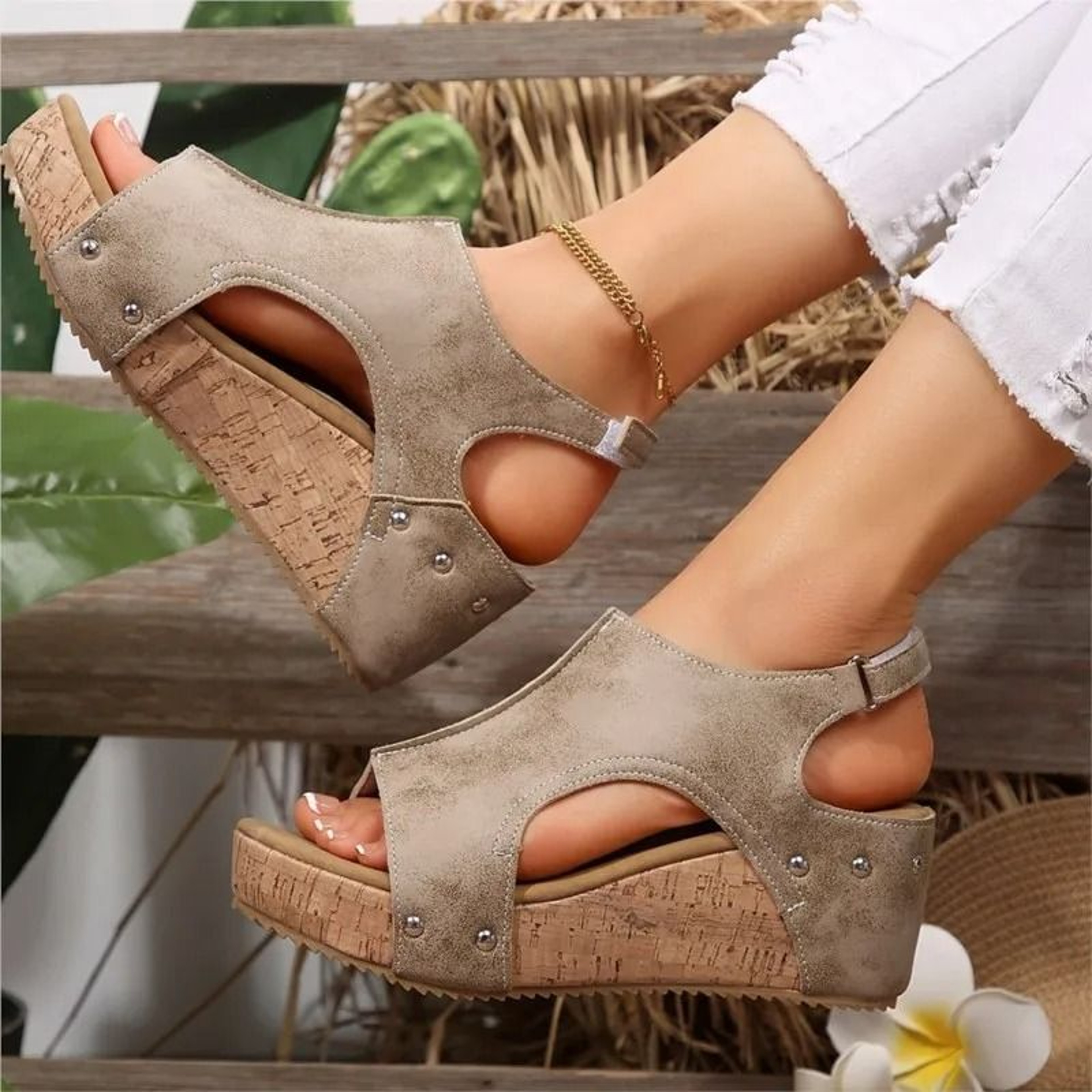 Womens Summer Wedge Sandals With Elegant Slip On Design 11
