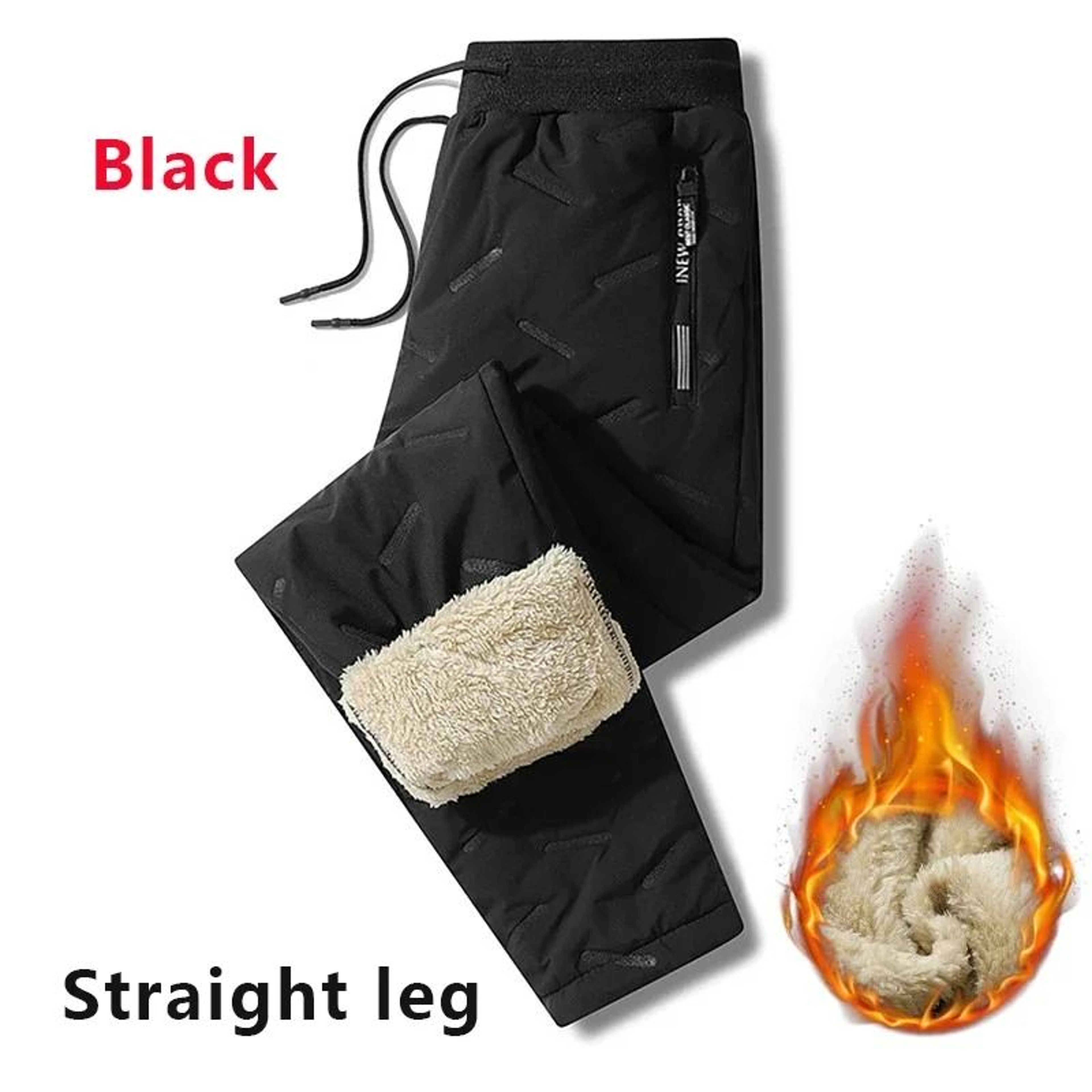 Mens Waterproof Thermal Fleece Sweatpants With Lambs Wool Lining For Winter 2