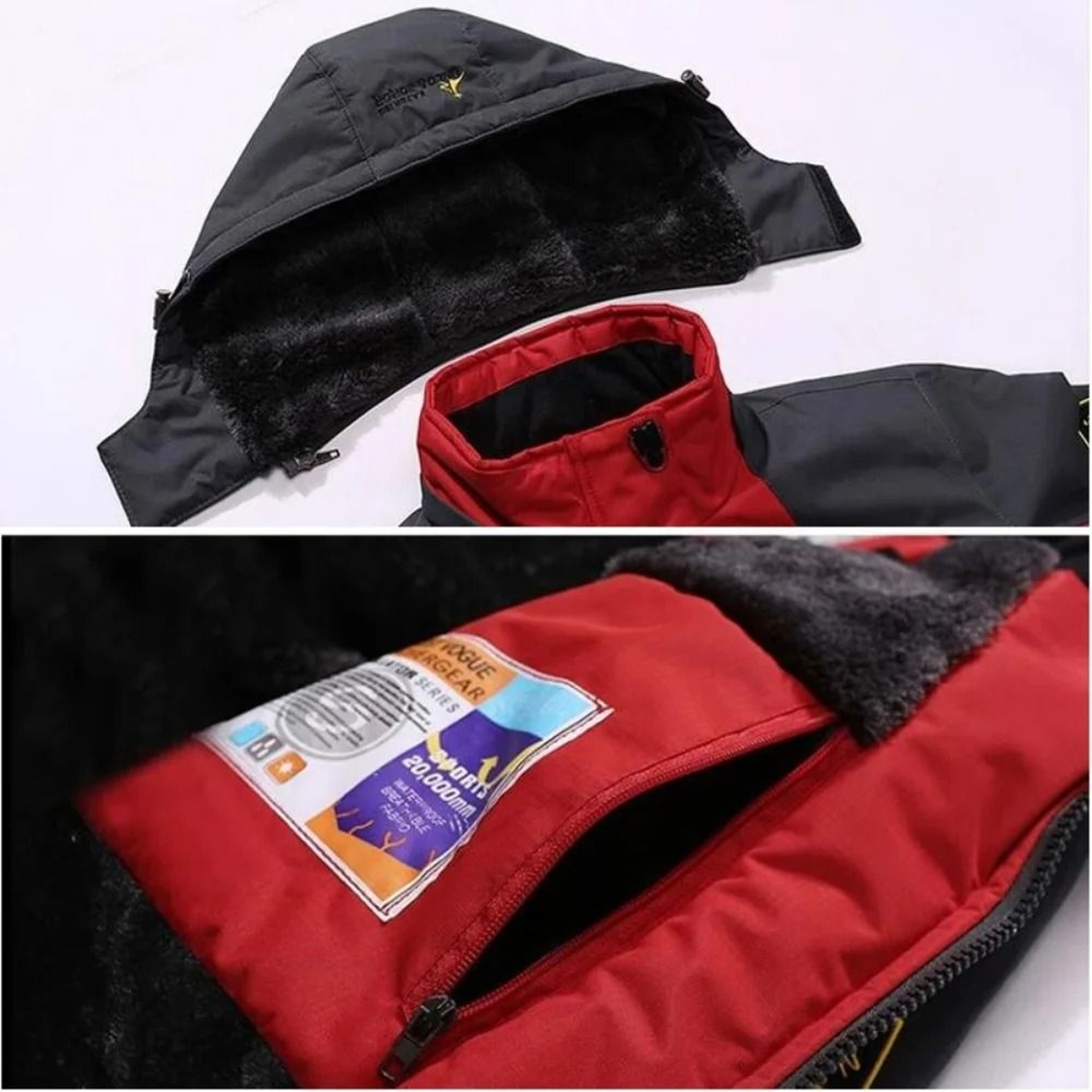 Mens Heavy Duty Winter Parka With Fur Hood And Windproof Warm Lining 3